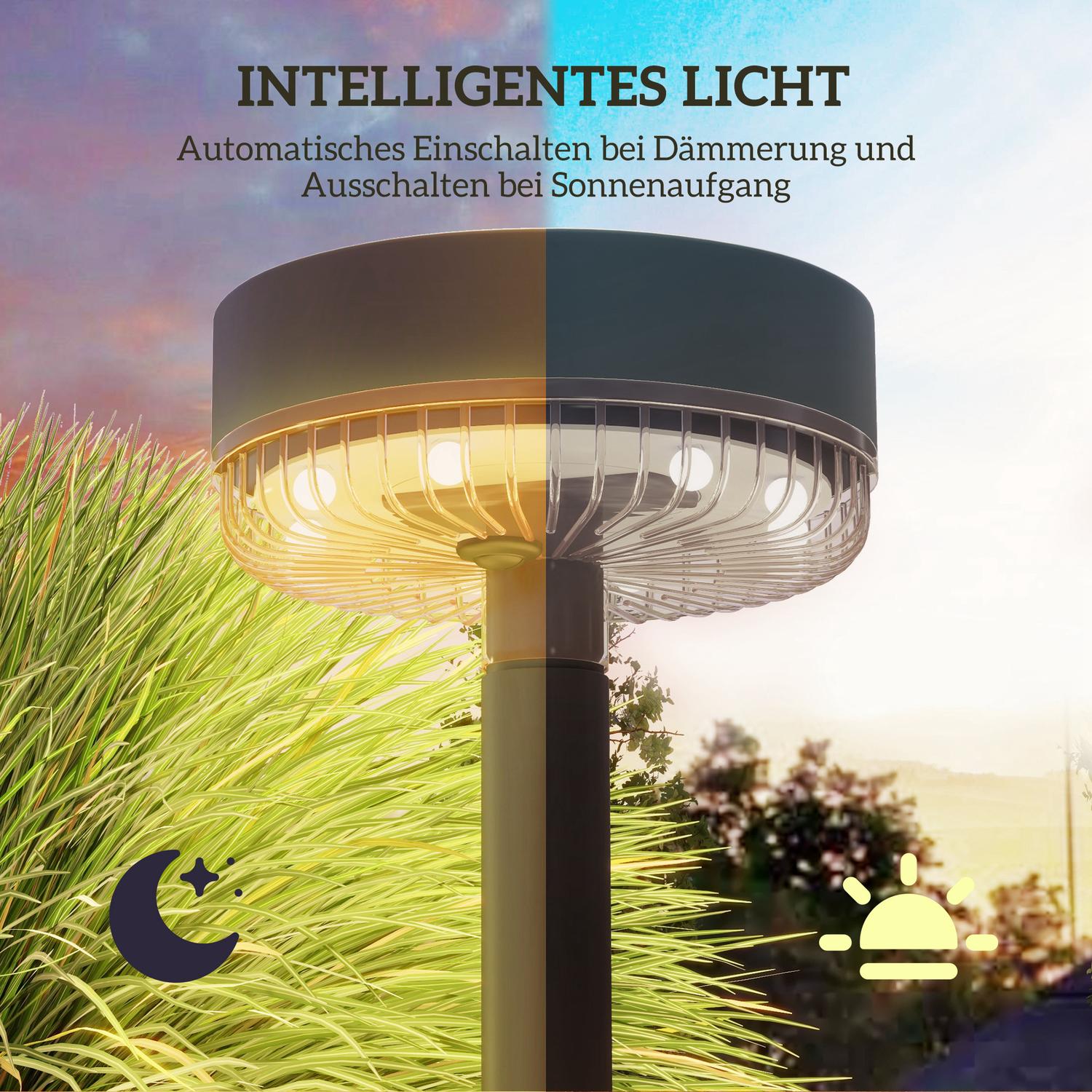 Verpakking met 3 Solar Tuinlampen, warmwit, IP65 waterdicht