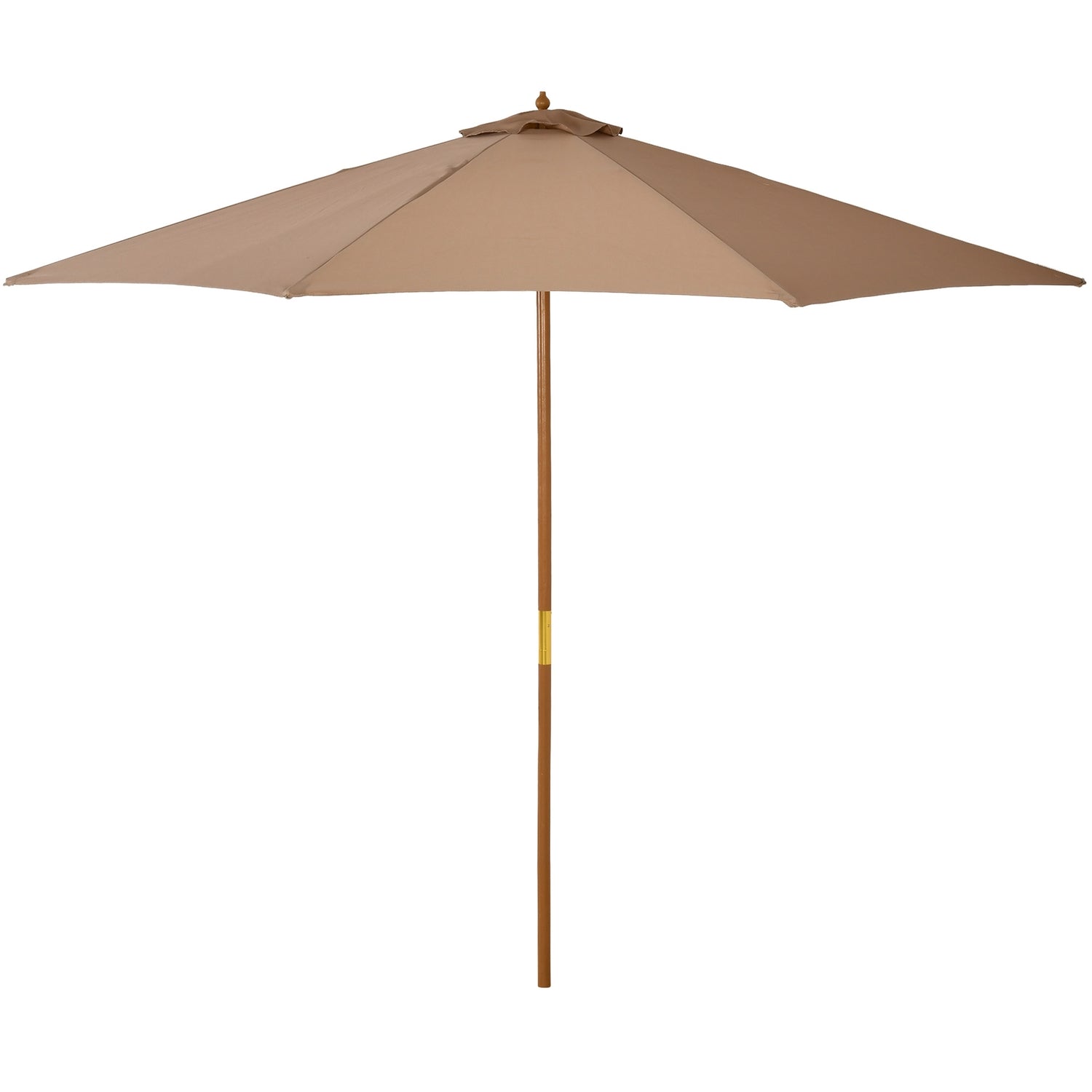 Houten terrasparasol, 300 cm, Bamboe frame, Khaki
