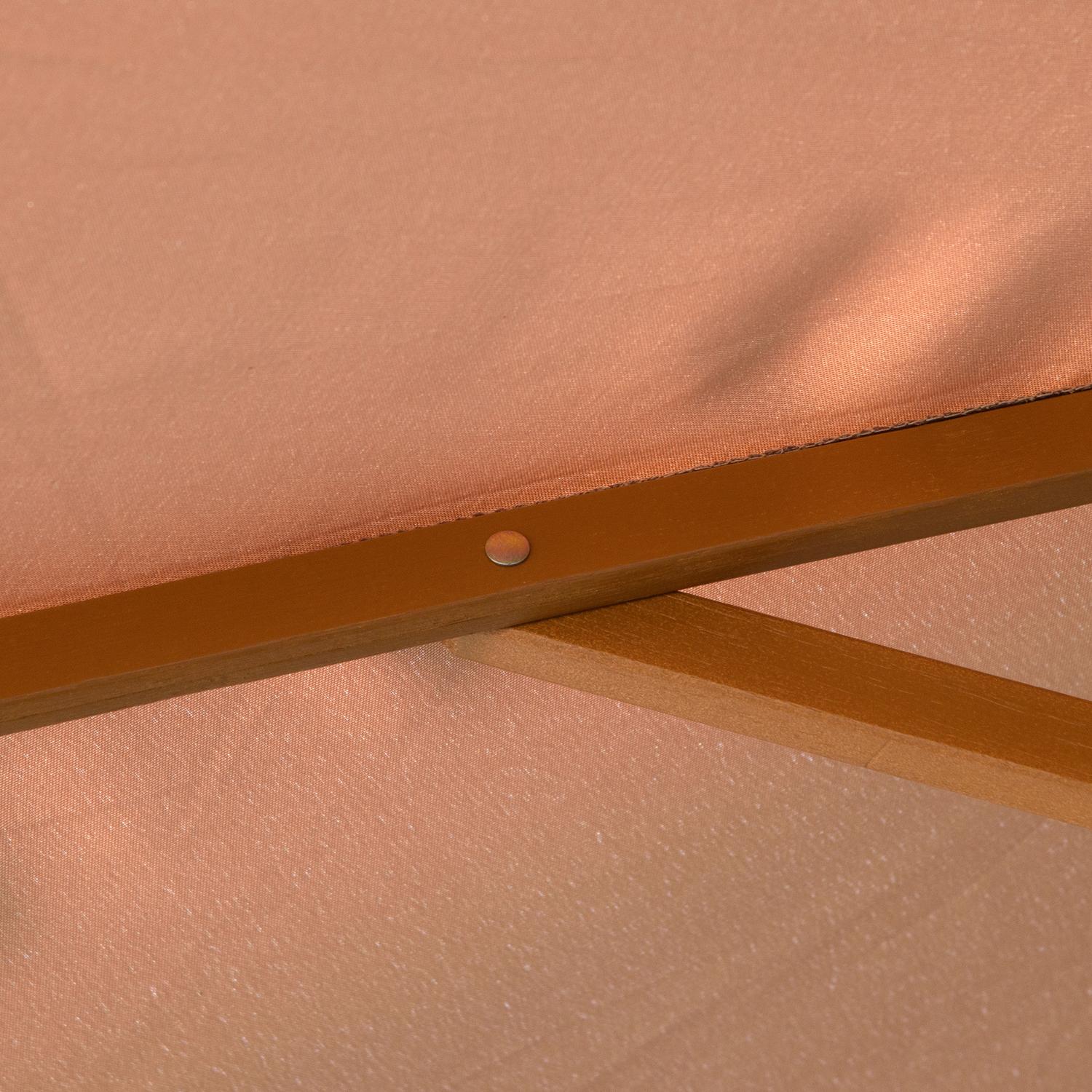 Houten terrasparasol, 300 cm, Bamboe frame, Khaki