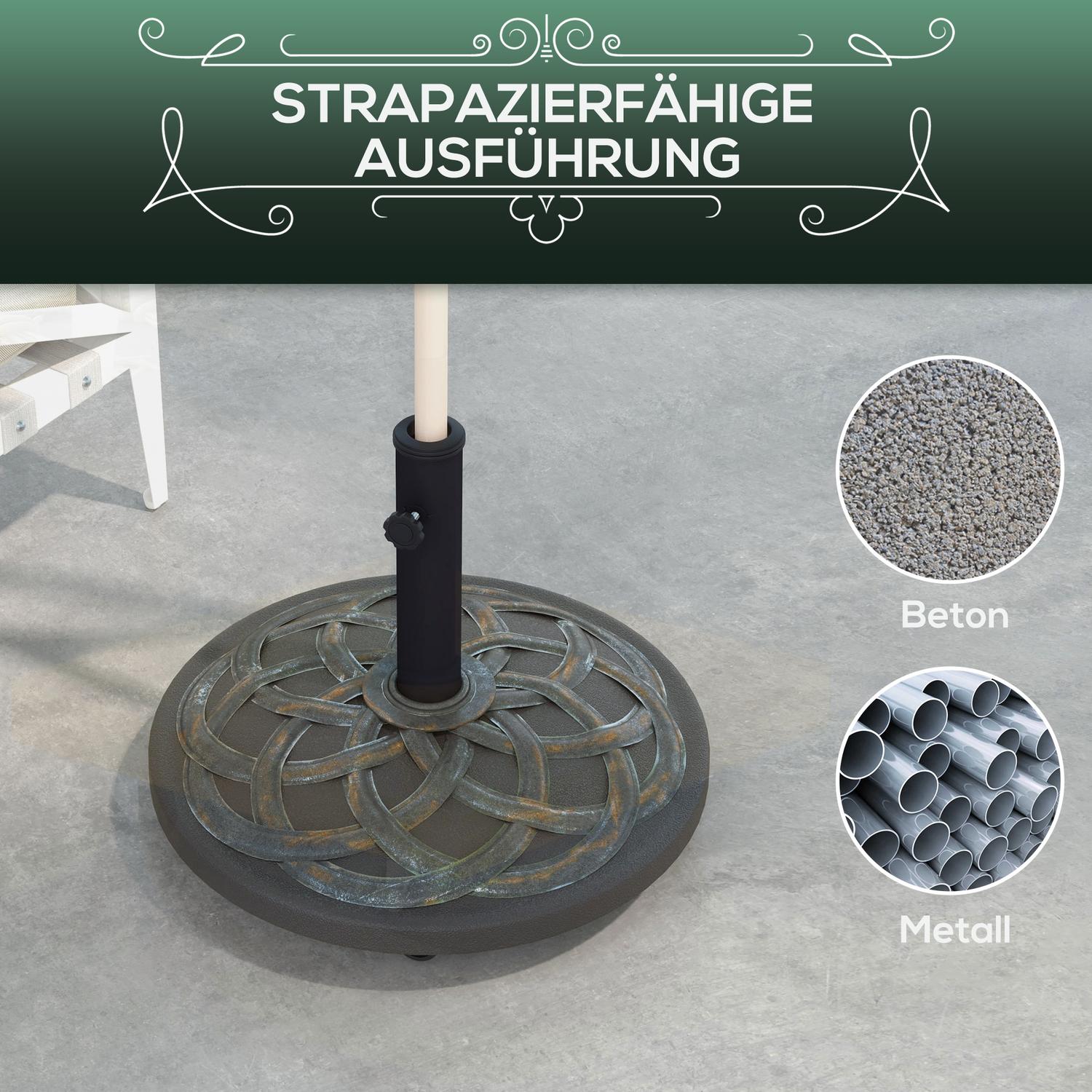 Paraplubak met wielen, verstelbaar, 25 kg, brons