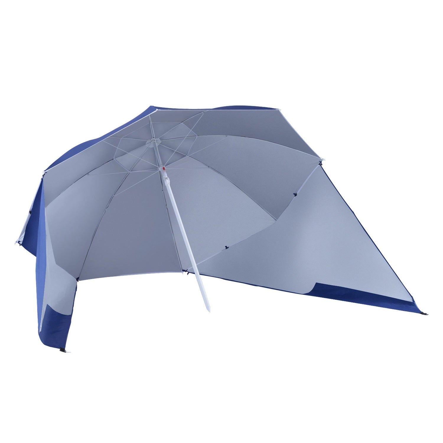 Parasol & beschutting met windscherm, blauw, 210cm