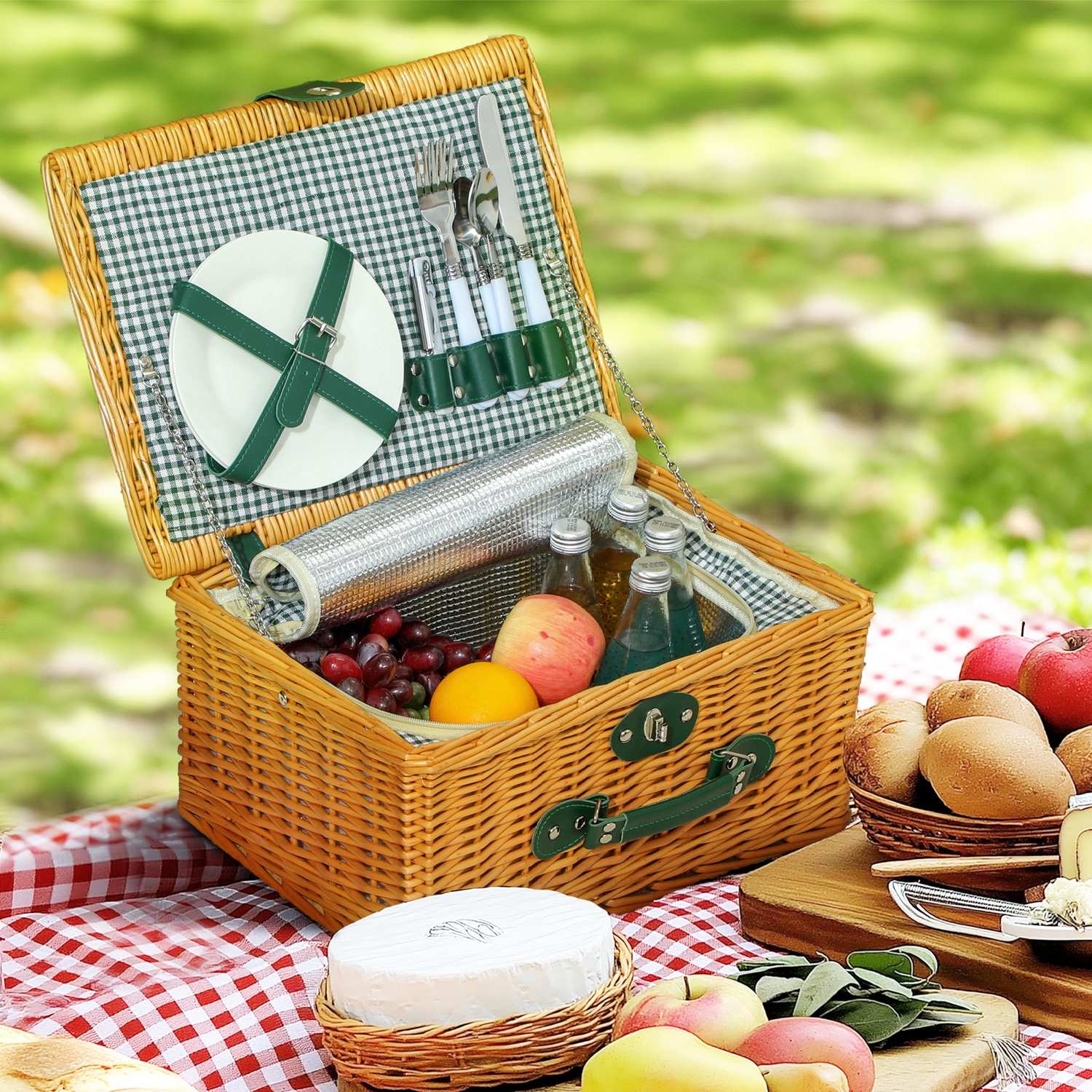Picknickmand voor 2 met koeler en bestek
