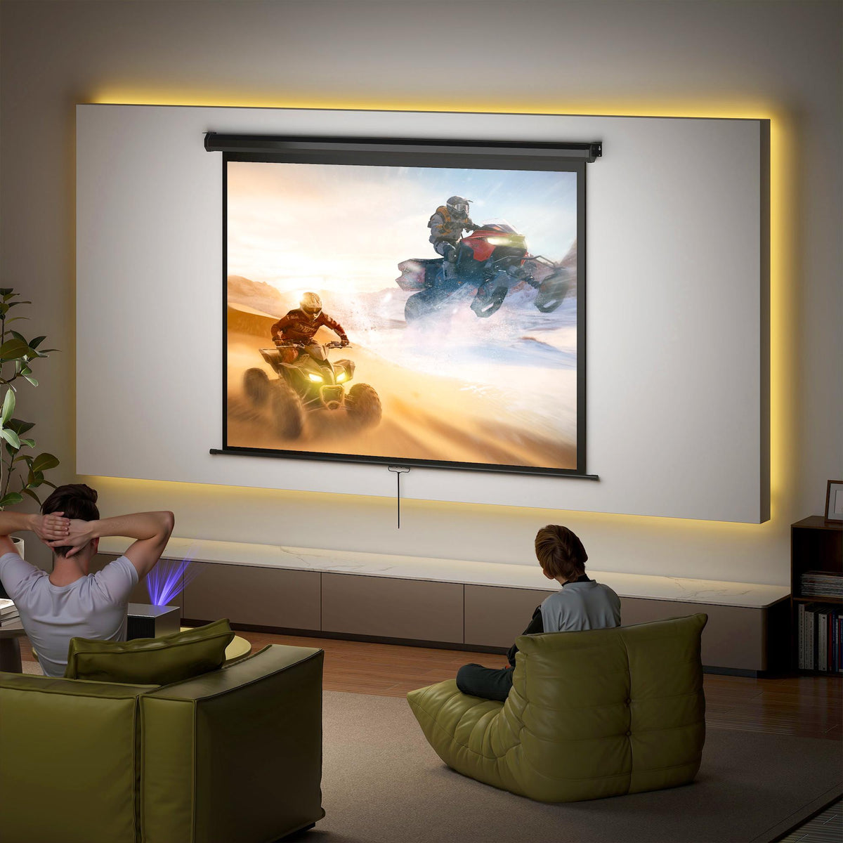 Projectiescherm van 84 inch, 4:3, 171 x 128 cm, neerklapbaar