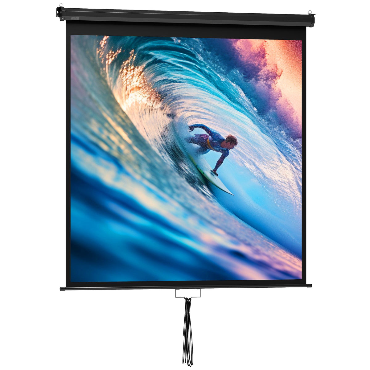 Projectiescherm 85 inch, 1:1 4K, wand- of plafondmontage