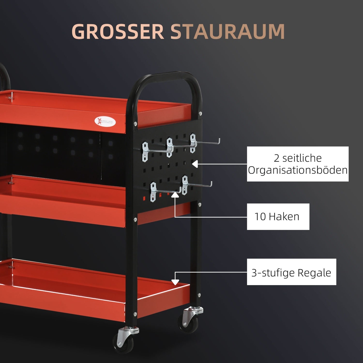 Rood garagerek - 100 kg draagvermogen