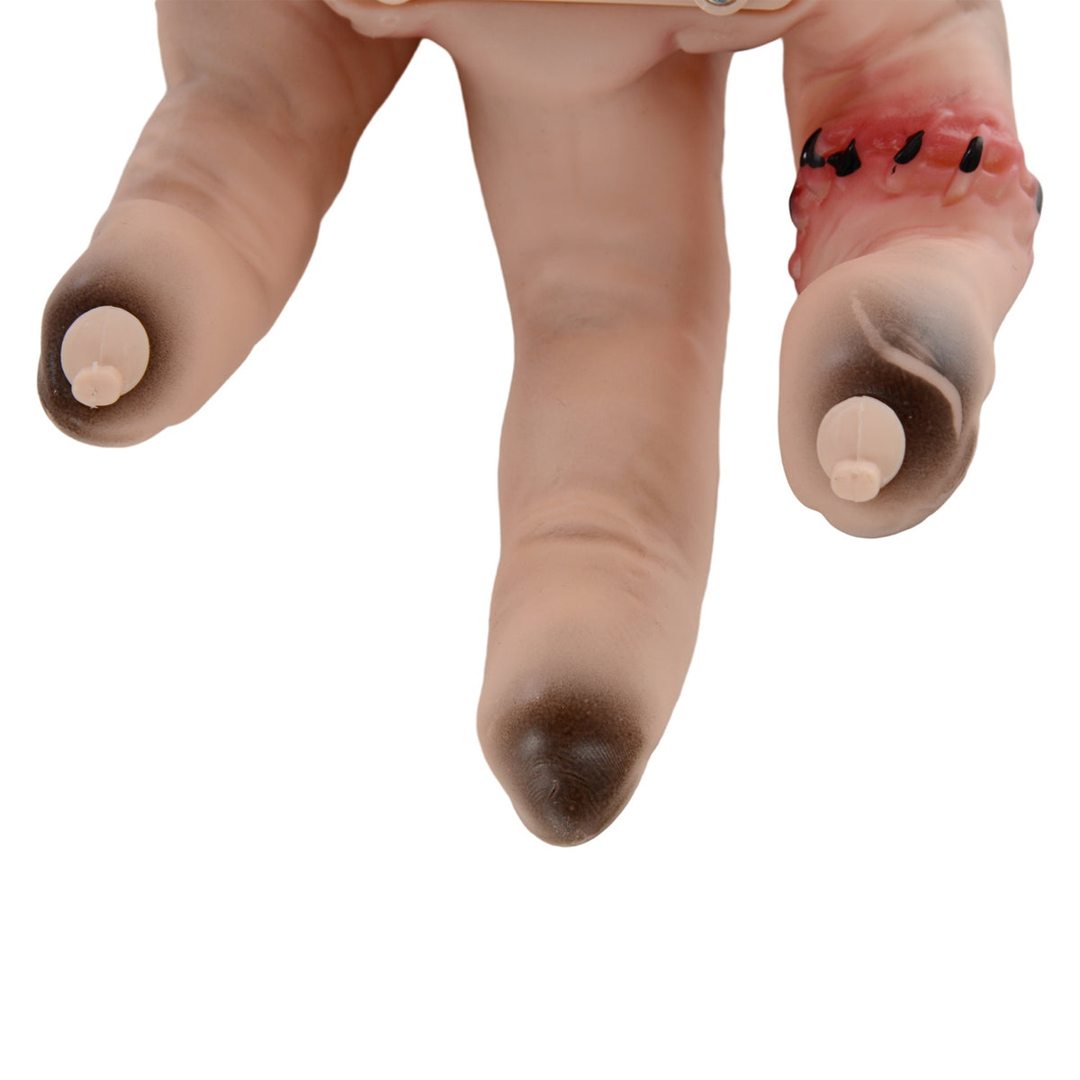 Realistische 21 cm Halloween littekenhand prop met actie en geluid