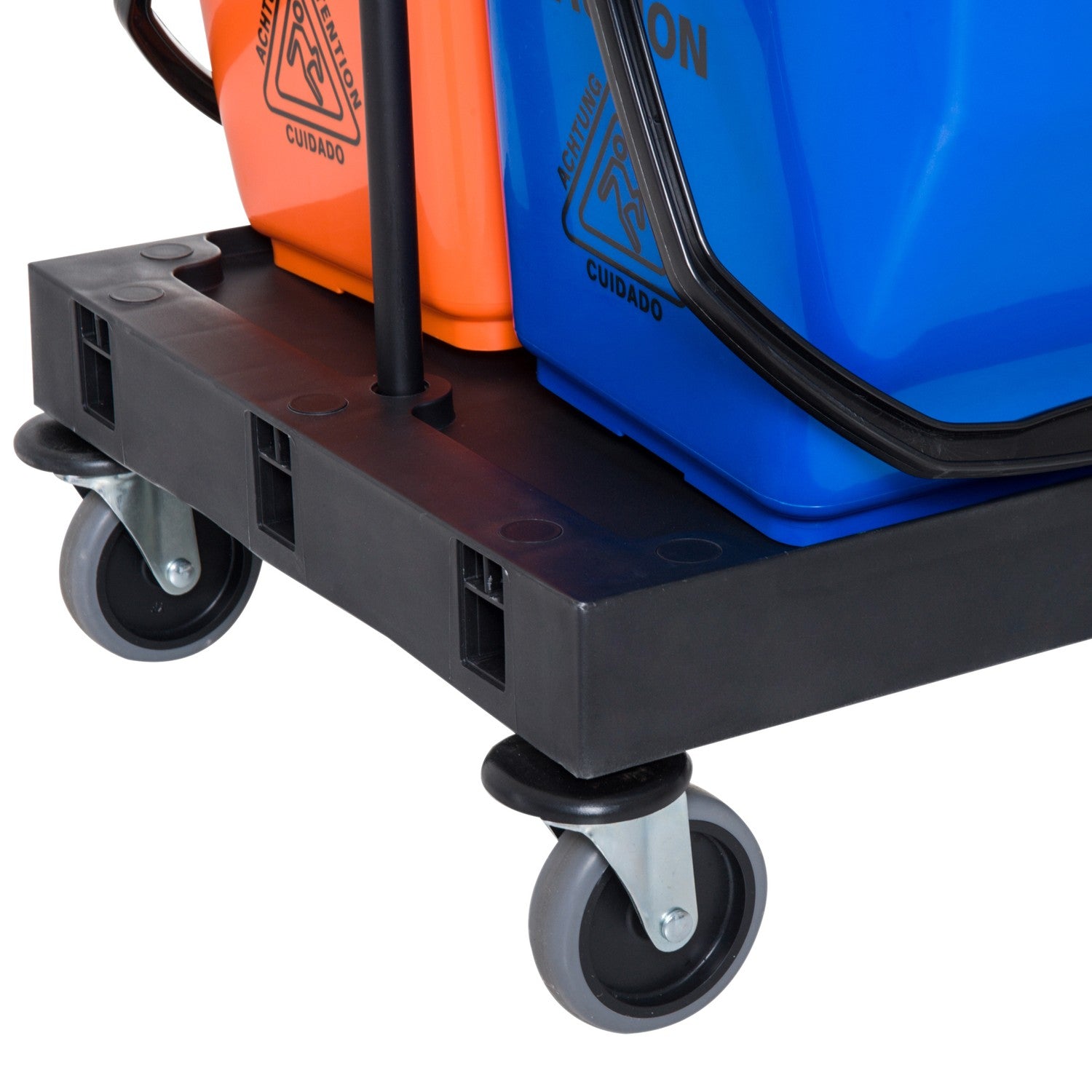 Chariot de ménage à 4 roulettes – 111x63,3x103cm, multicolore