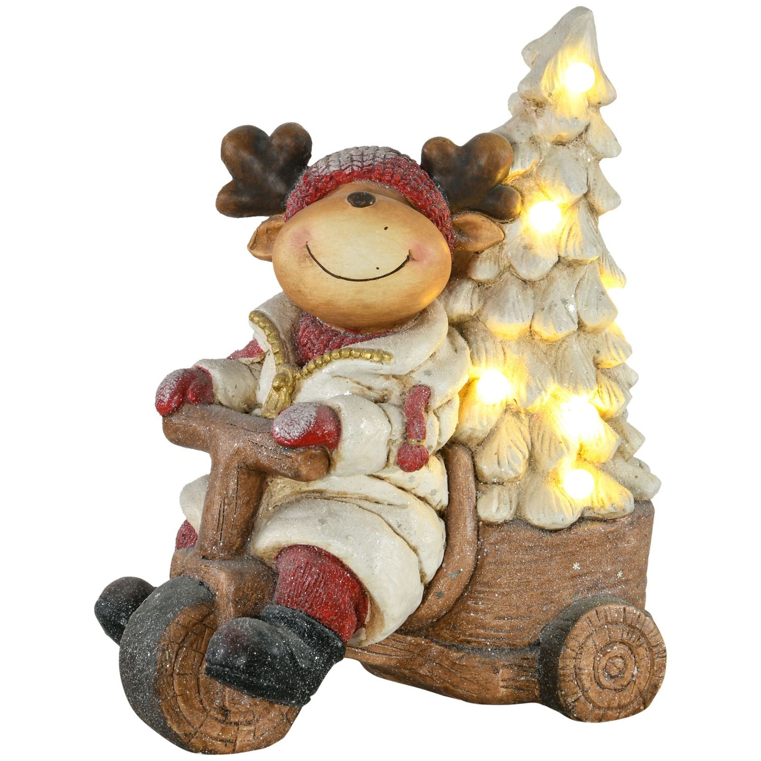 Nette kerstversiering met LED-verlichting, 44cm