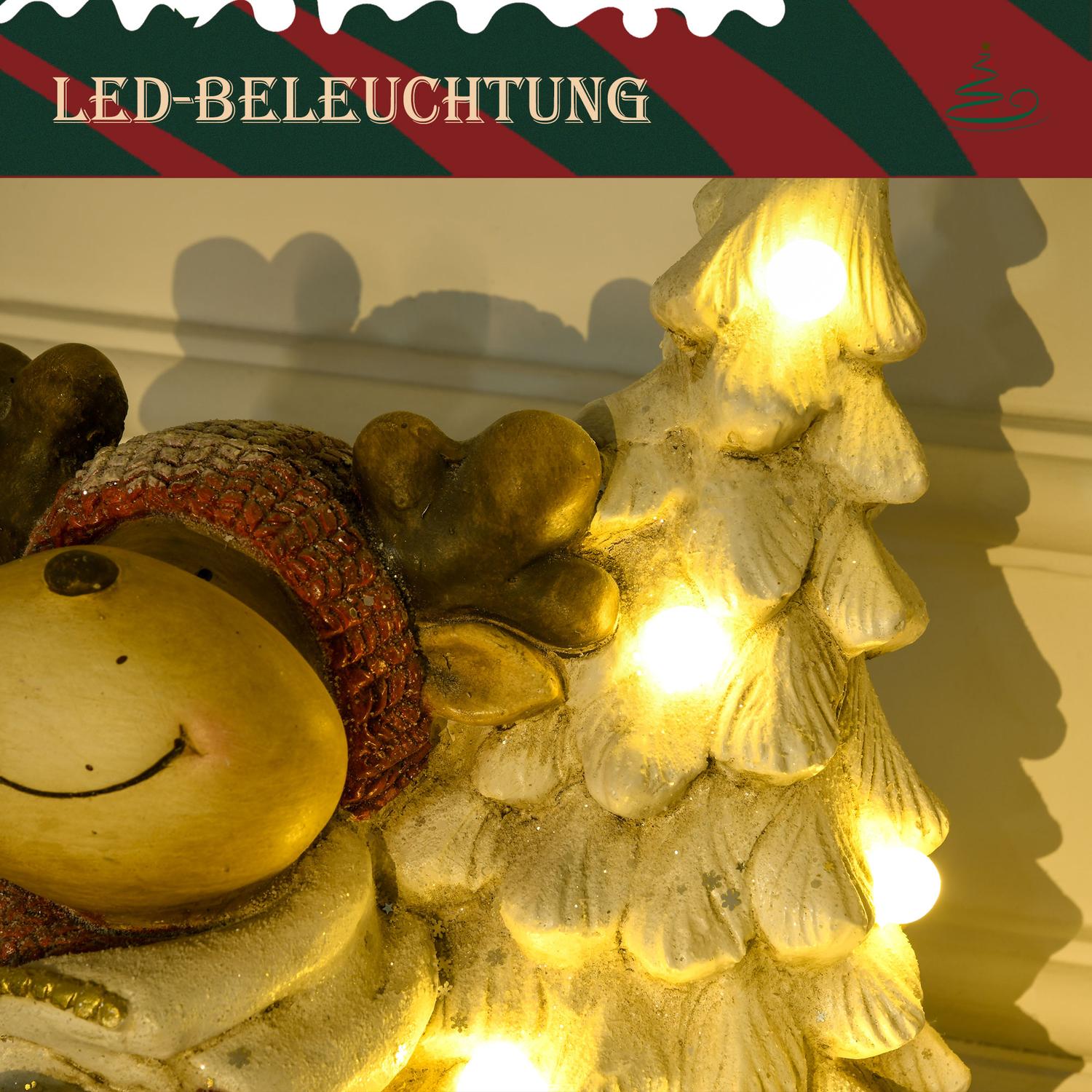 Nette kerstversiering met LED-verlichting, 44cm