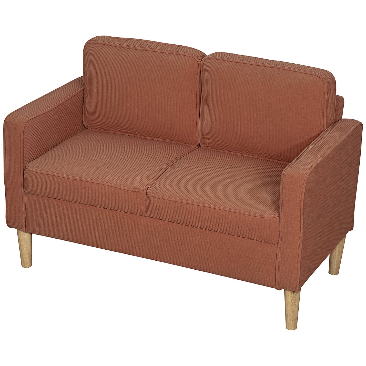 Rosa 2-Sitzer-Sofa mit Aufbewahrung, modernes bezogenes Design