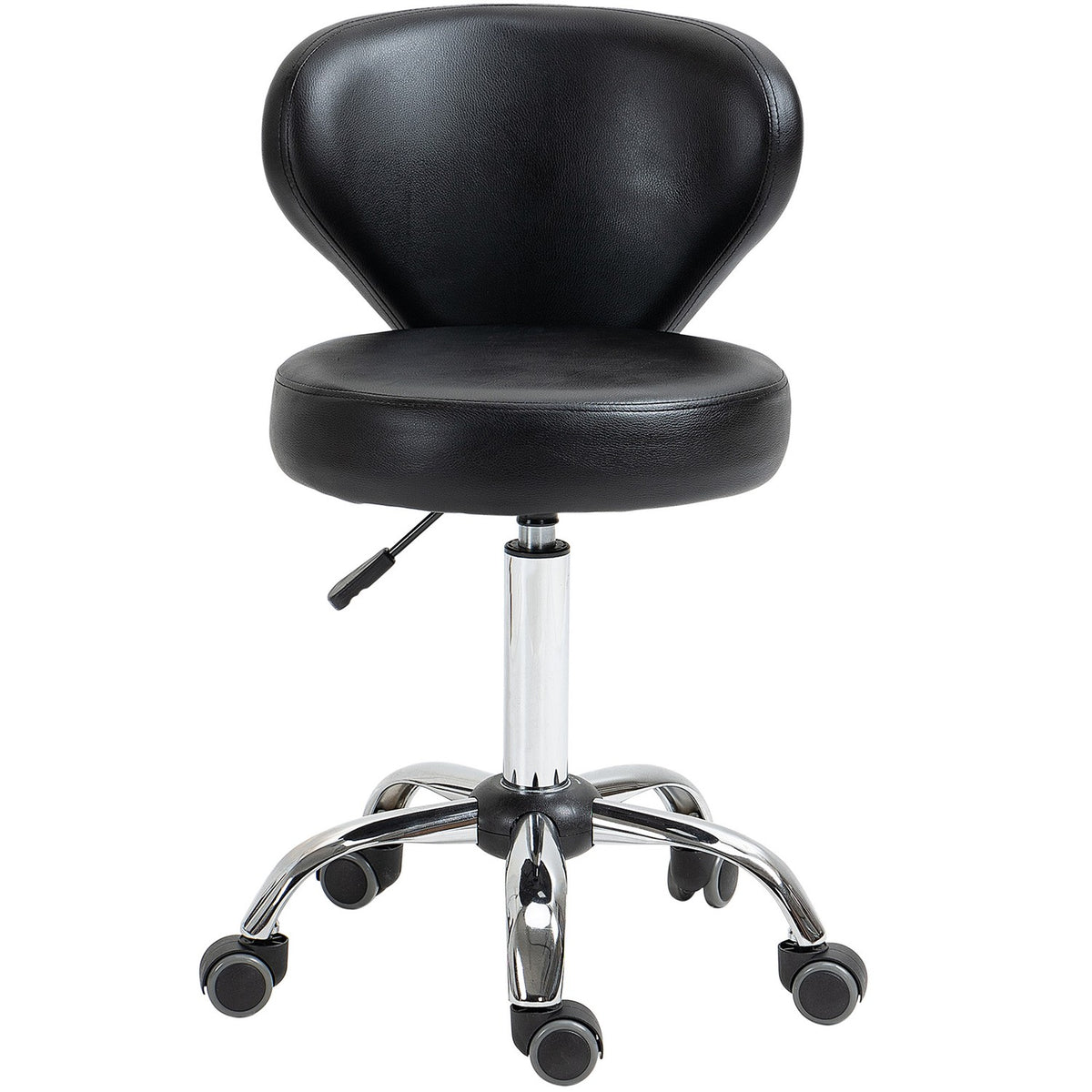 Draaibare massagekruk – verstelbare ergonomische zitting, zwart kunstleer