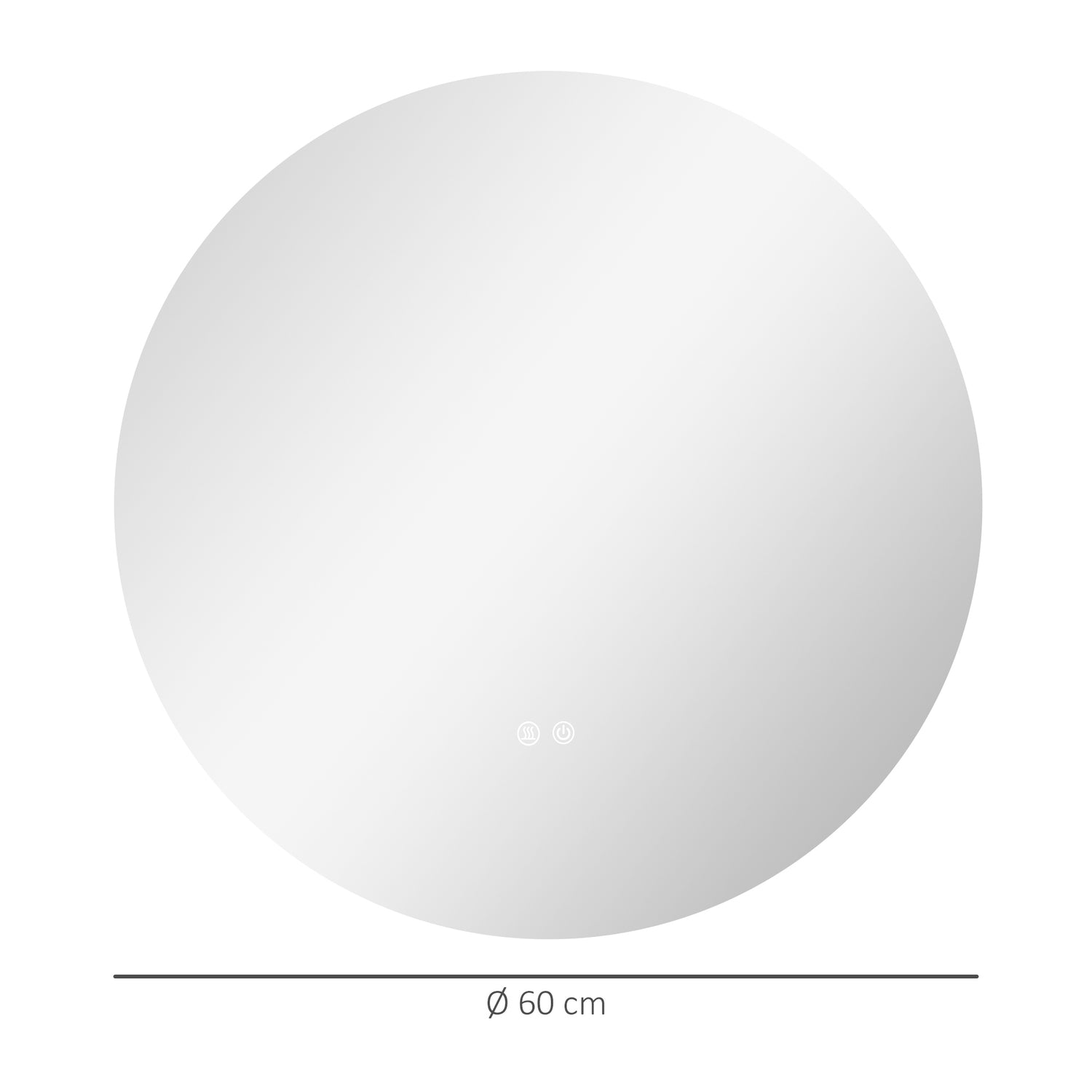 Ronde LED Badkamerspiegel, Touch Schakelaar, Anti-Condens, 3 lichtkleuren