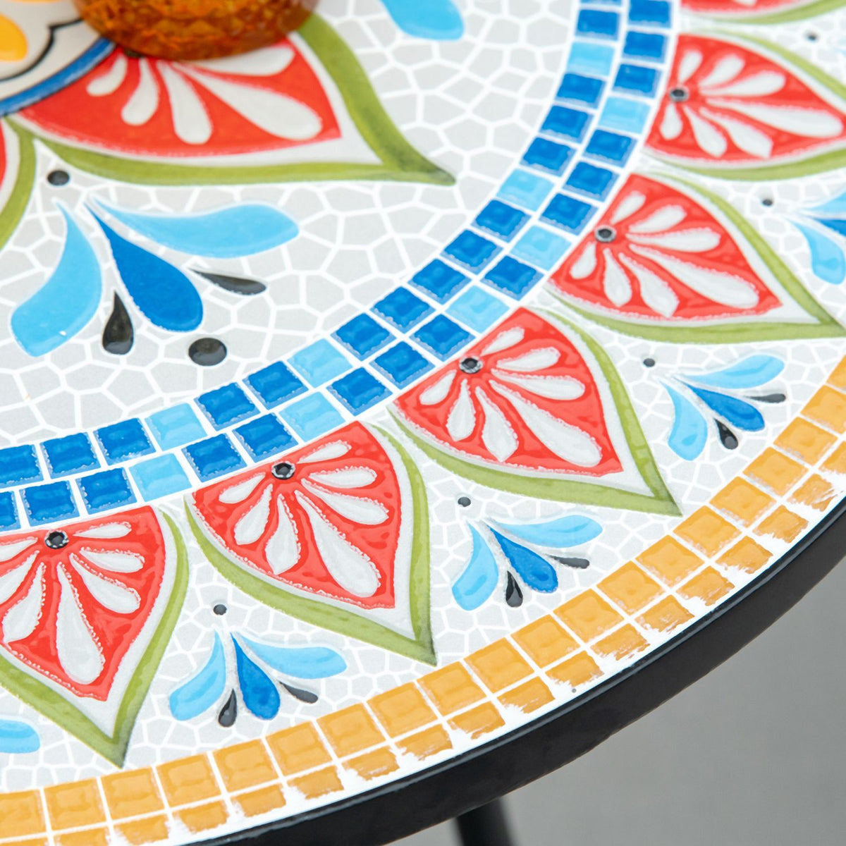 Rond Mosaic Garden Bistrotafel – Keramisch blad, Ø60 cm