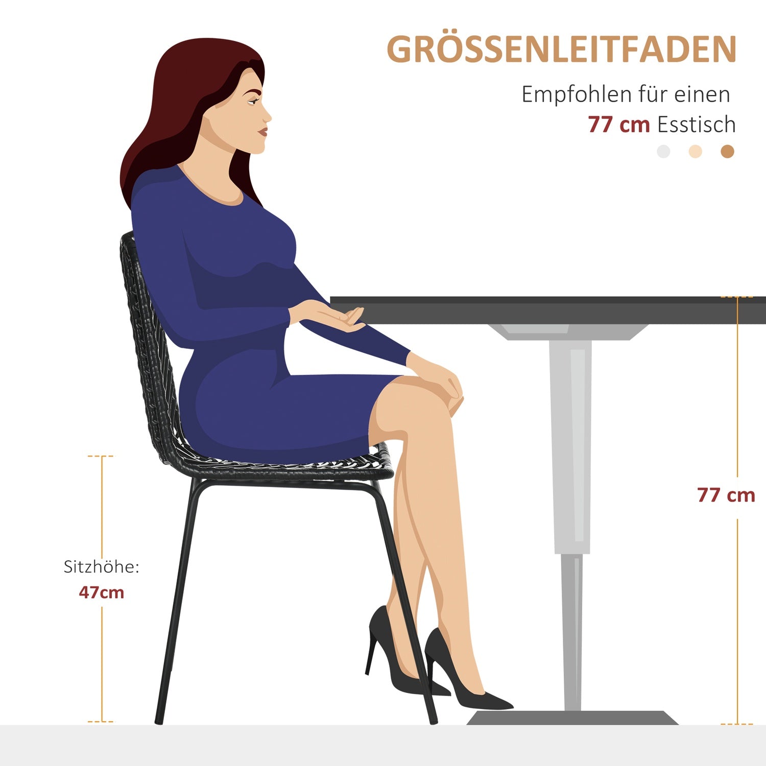 Set van 2 eetkamerstoelen van zwart rotan met rugleuning