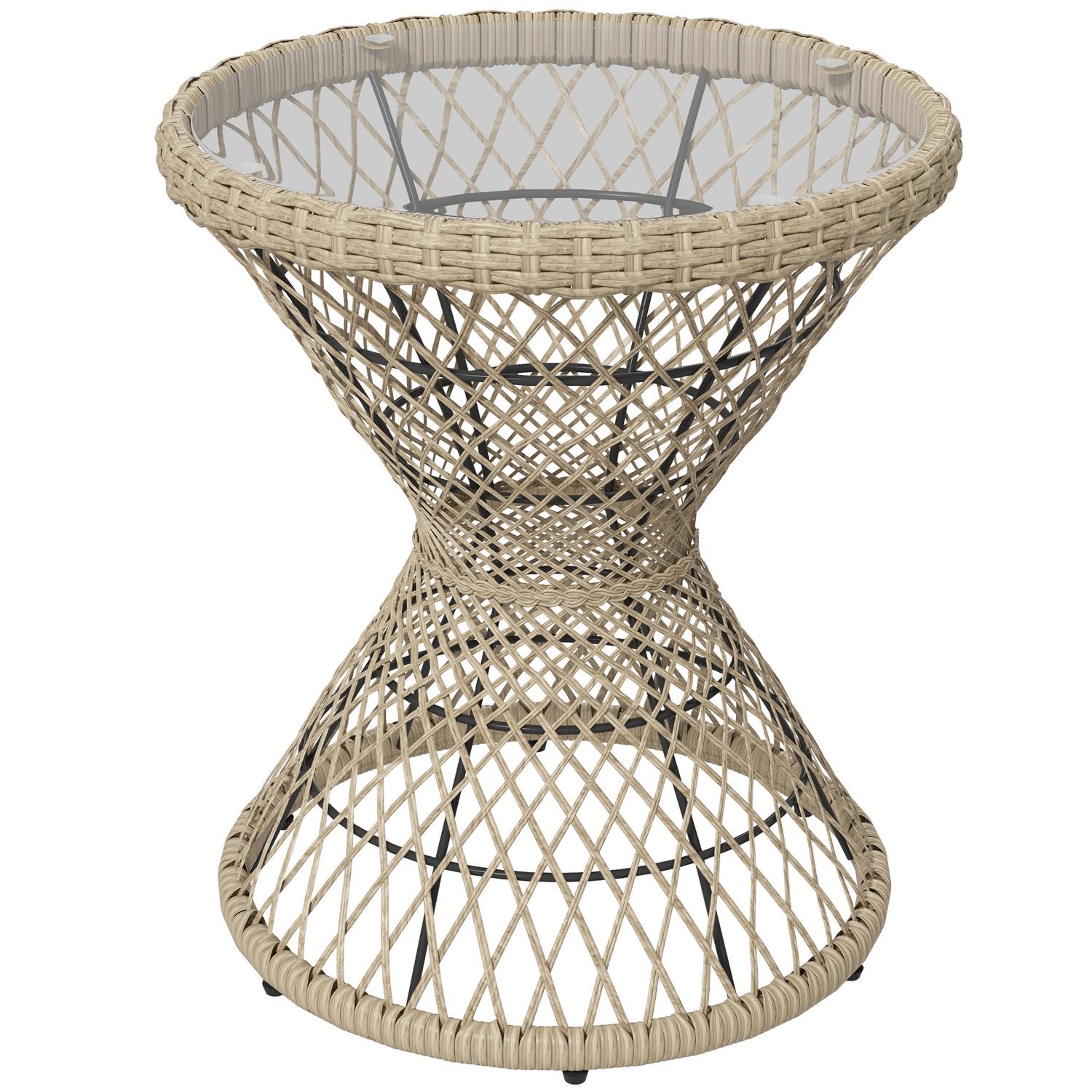 Rotan bijzettafel met UV-bescherming, 45x45cm Boho Design