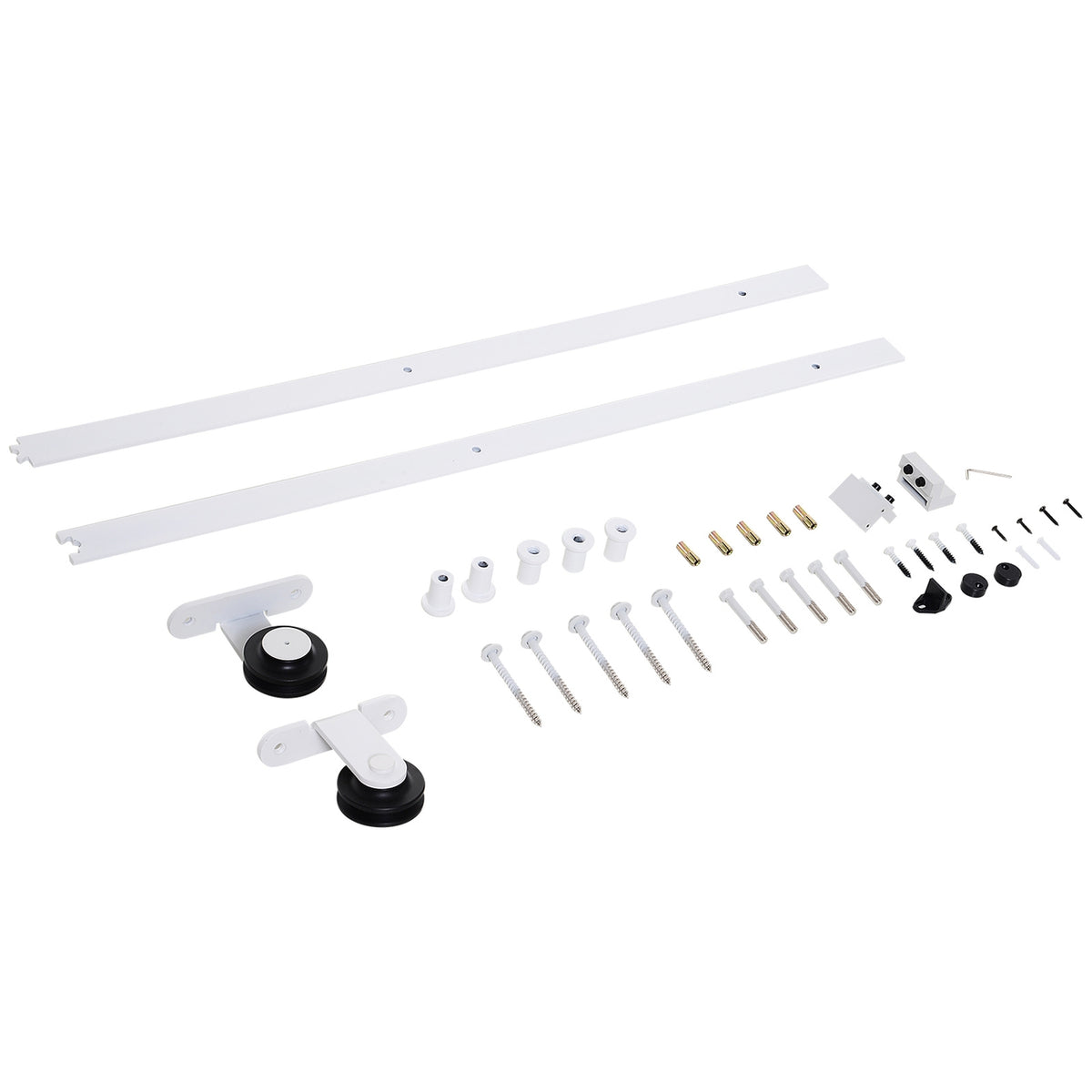 Schuifdeursysteem 183 cm, koolstofstaal, complete set