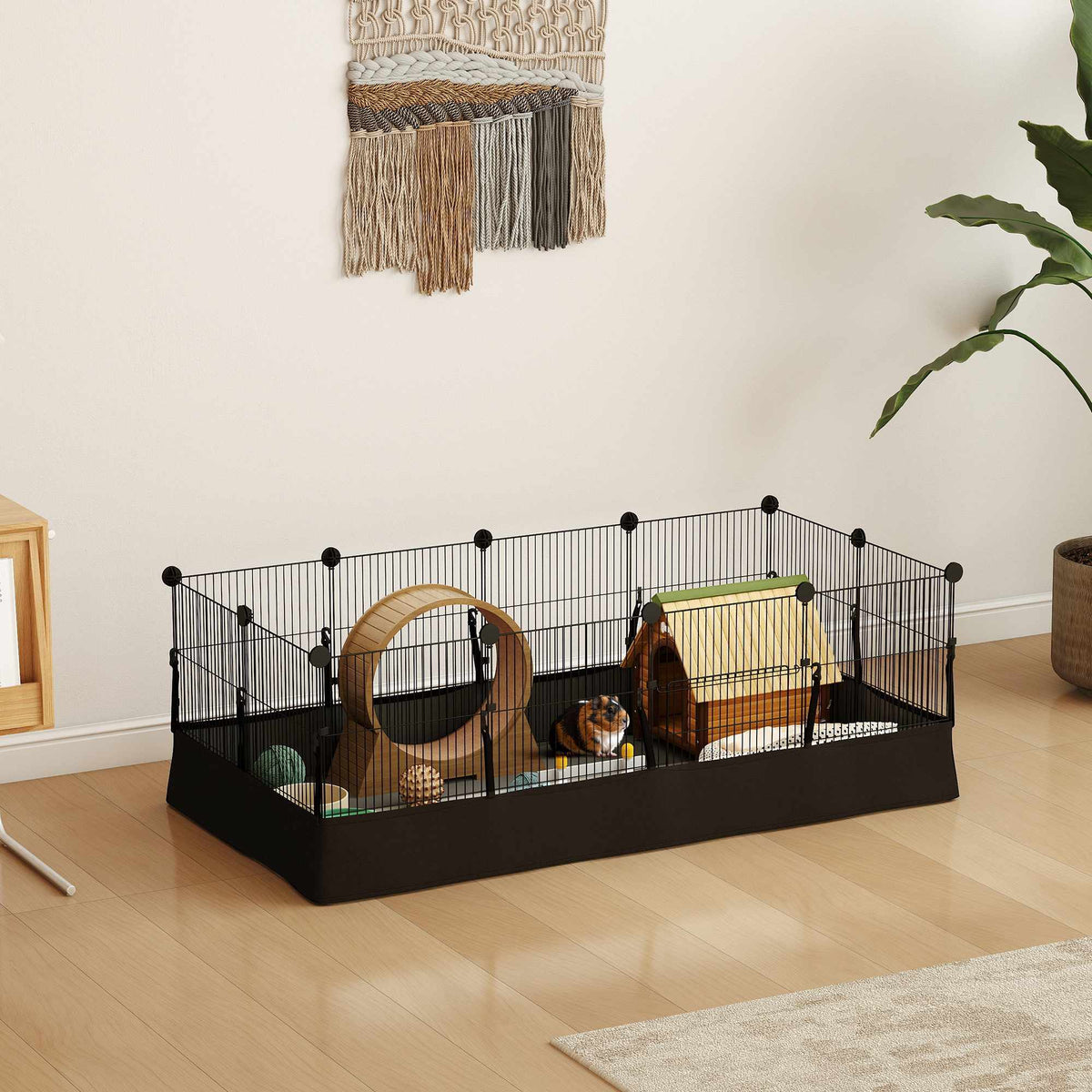 Kleindierenkooi met waterdichte bekleding, stalen frame