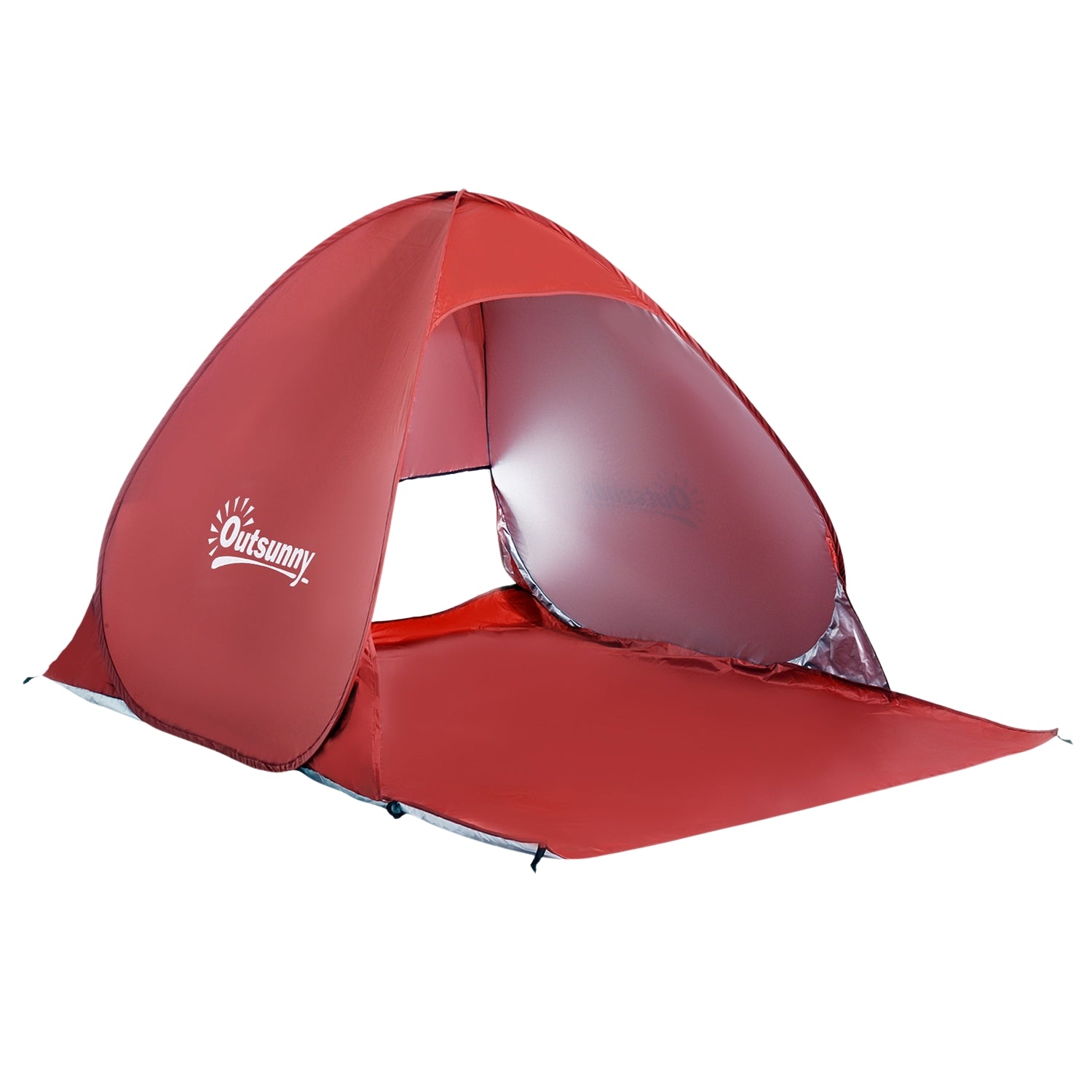 Snel op te zetten pop-up strandtent, rood, 200x150x119cm