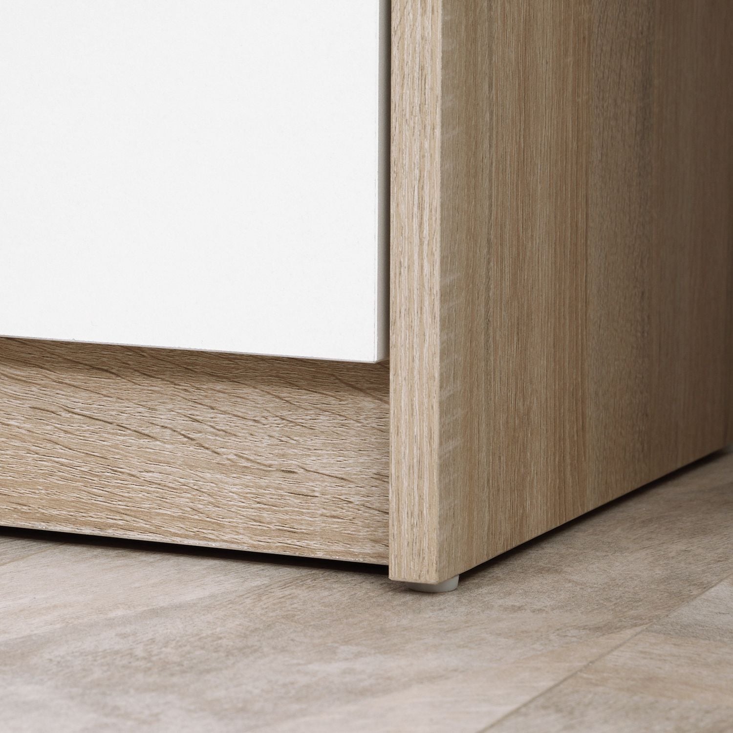 Nachtkastje in wit & naturel hout – 2 laden, 40x40x60 cm