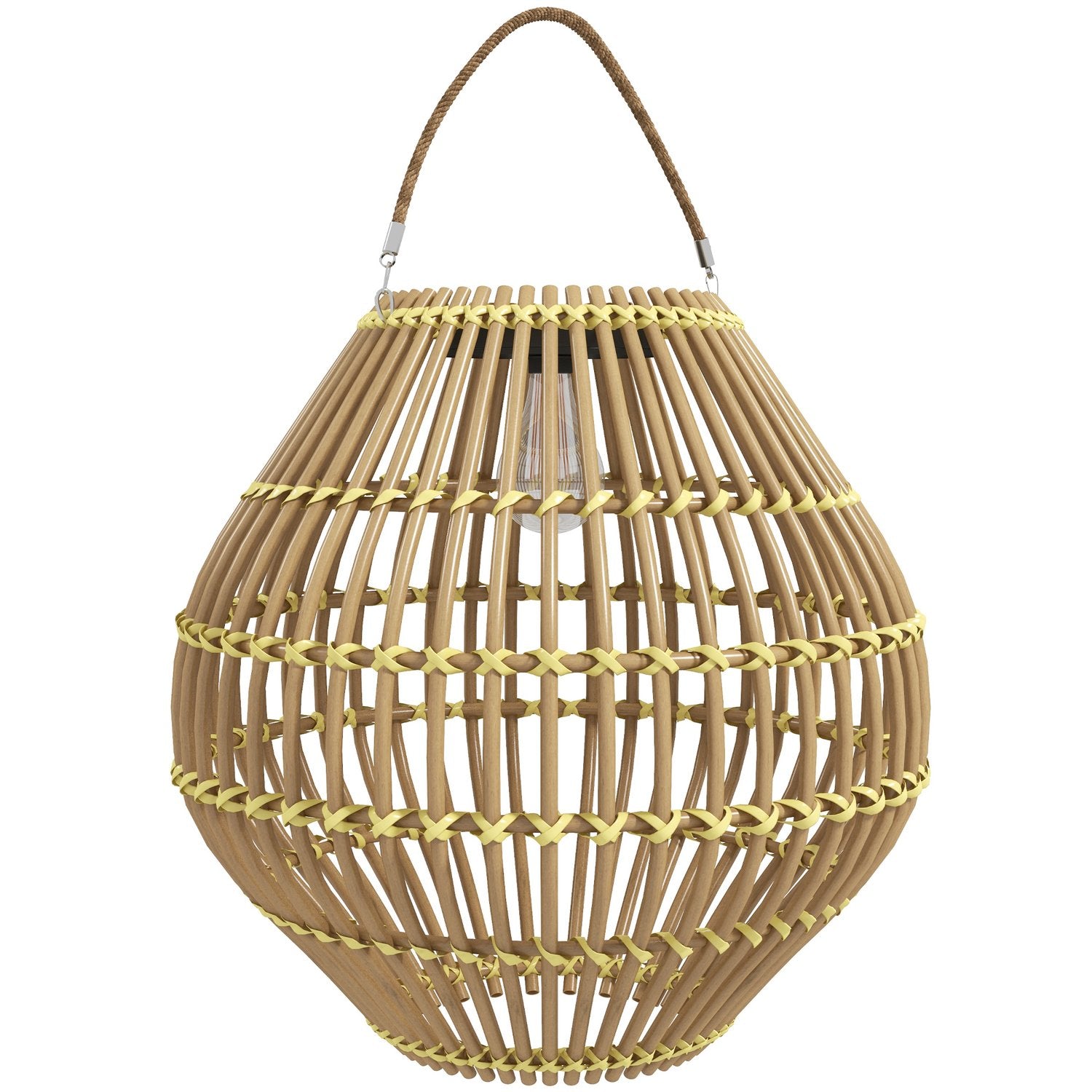 Solarlamp, ontwerp van rotandrum, waterdicht, lichtsensor