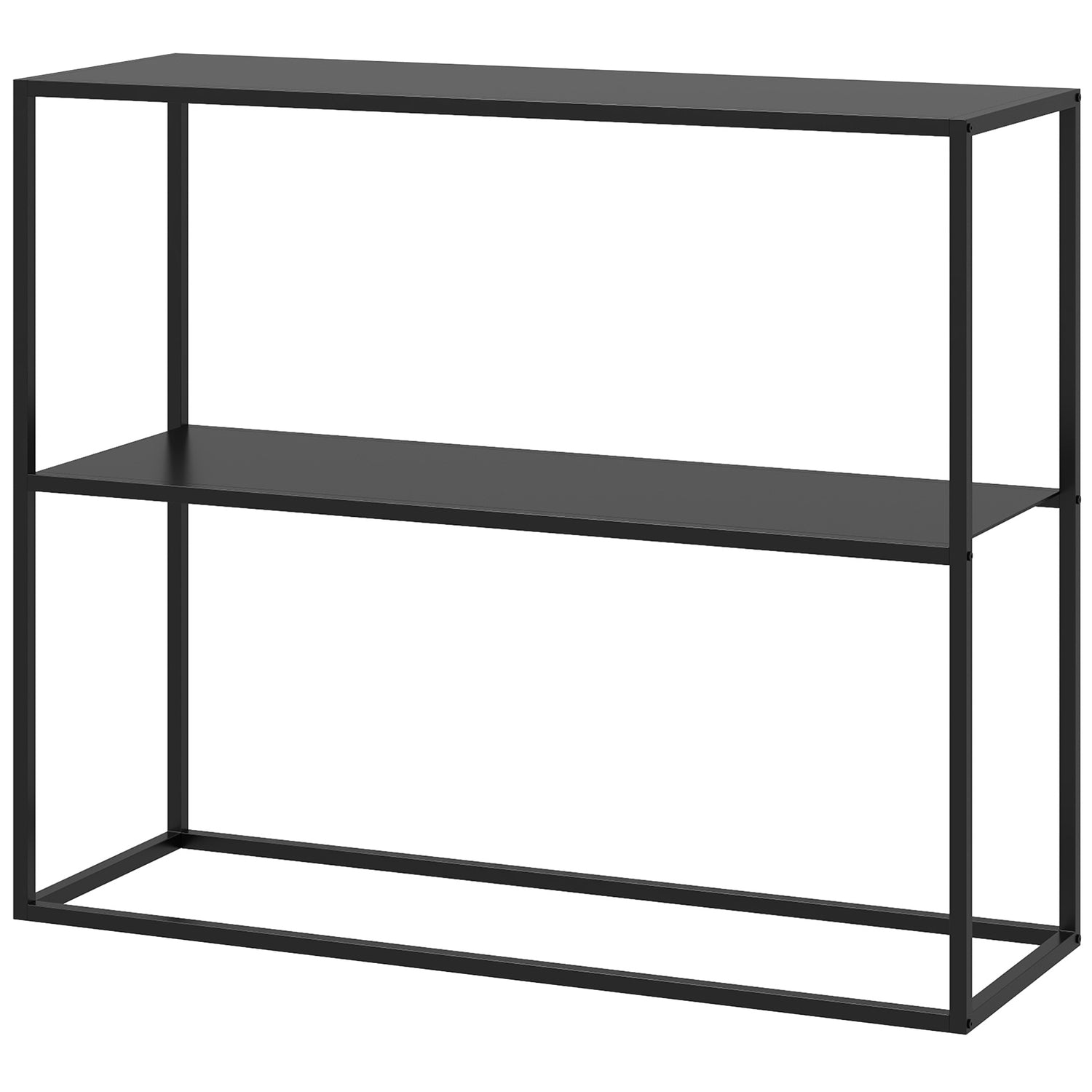 Stålkonsolbord, 2-våningsdesign, 90x30x75 cm