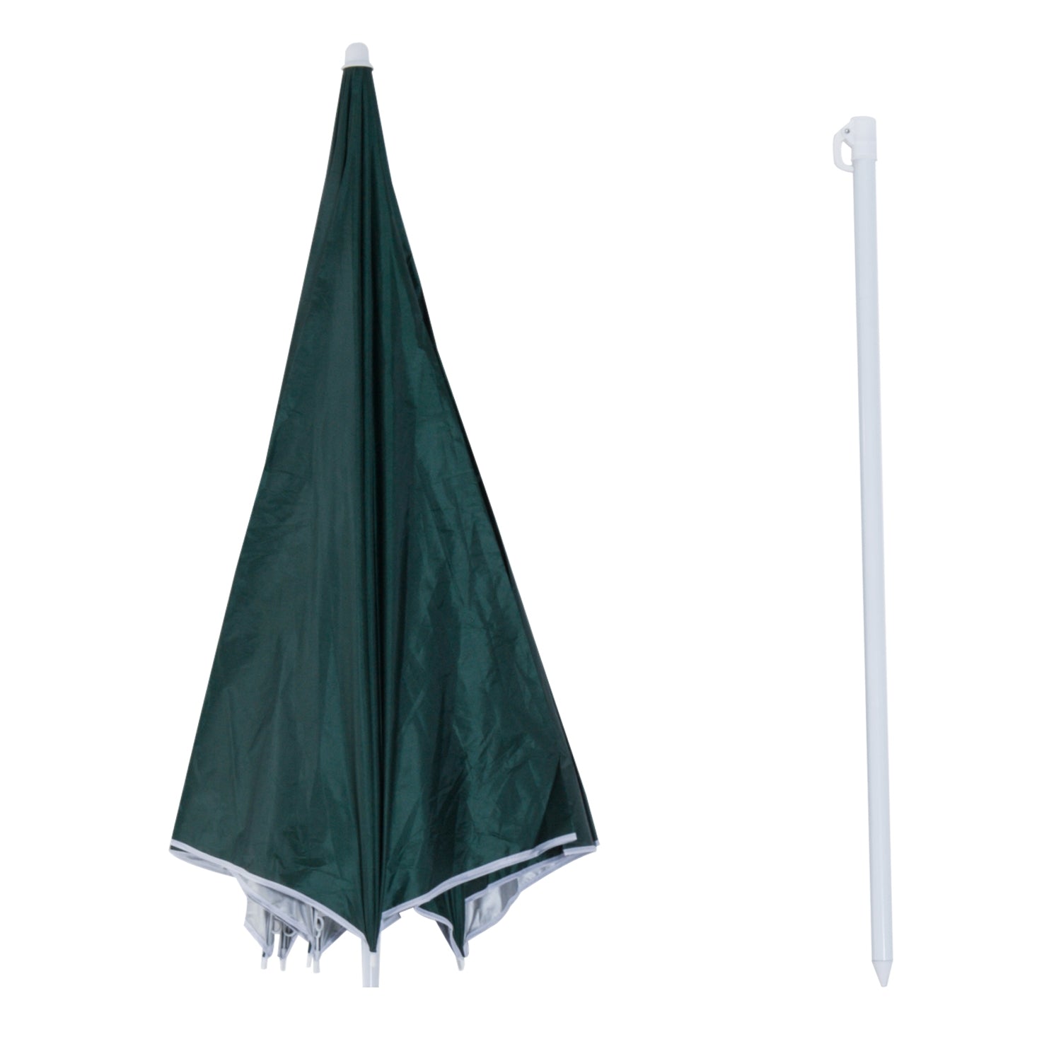Strandparasol zijwand, donkergroen polyester, 2,2m