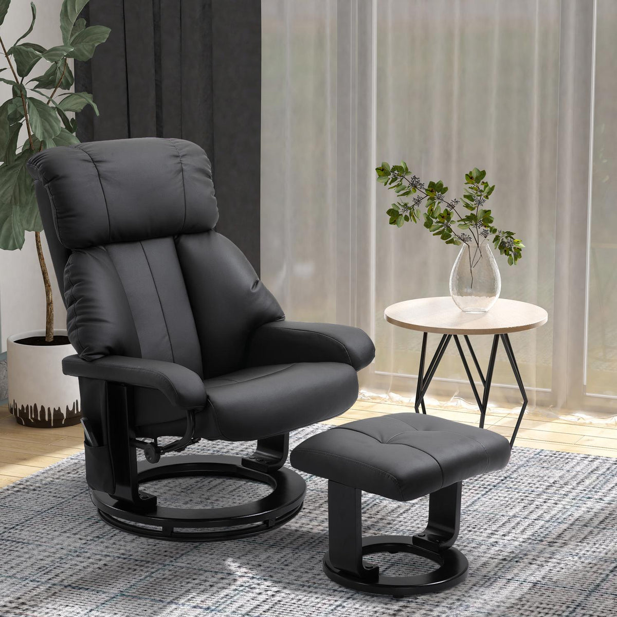 Zwarte massagekruk – 76x80x102 cm Verstelbare hoogte
