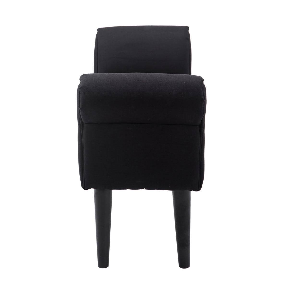 Zwarte gestoffeerde slaapkamerbank – MDF & schuim, 102x31x51 cm