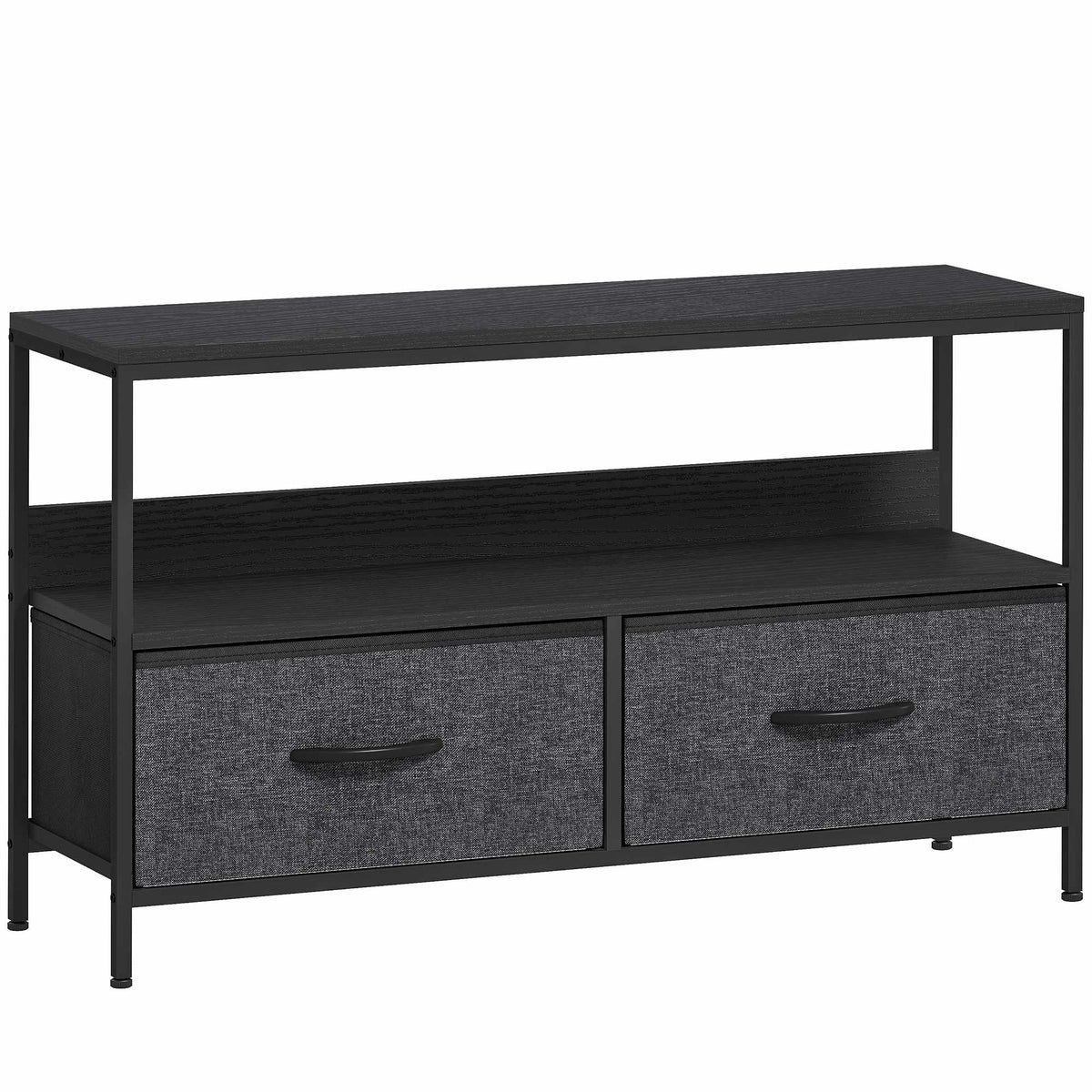 Tv-meubel met 2 laden, open plank, geschikt voor tv’s tot 47"