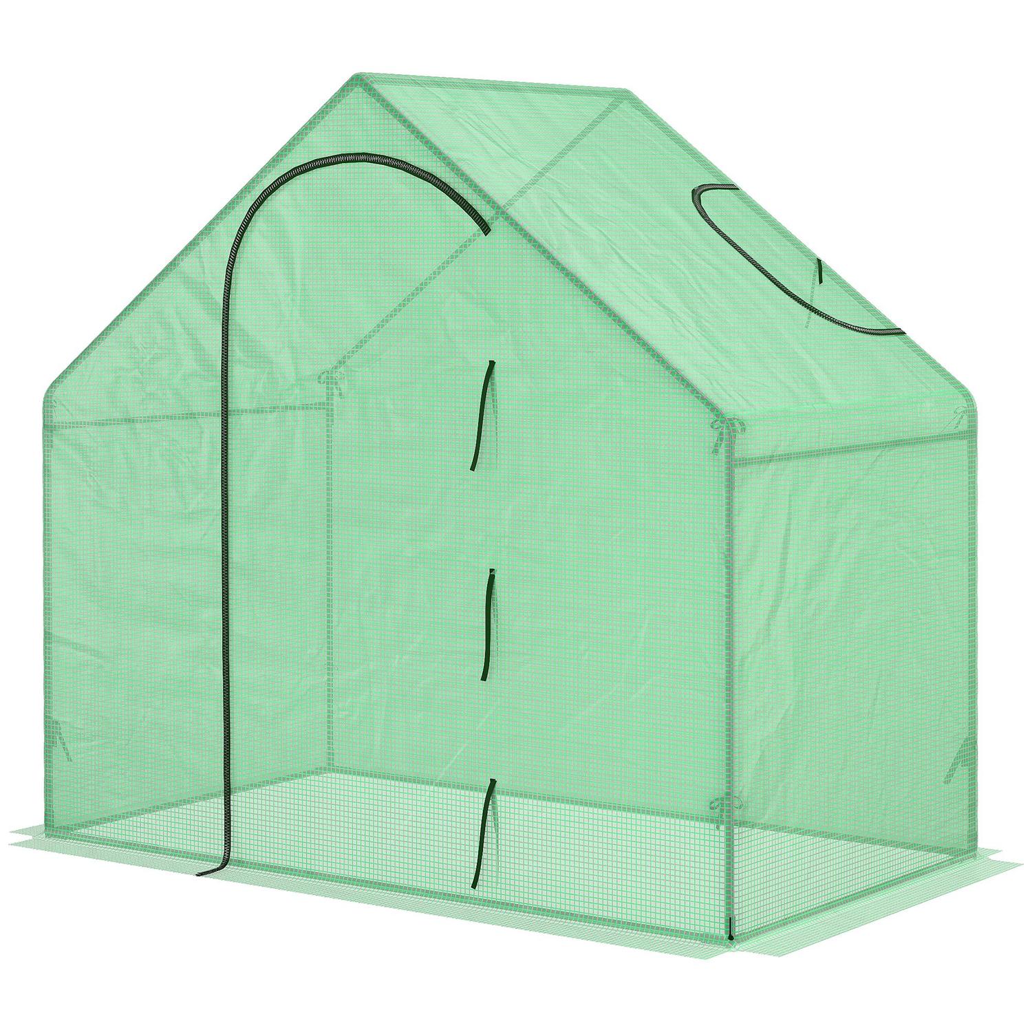 Serre à tomates châssis froid avec fenêtre, porte – acier, PVC, 180x100x168 cm