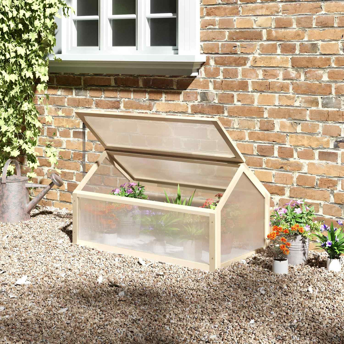 Houten Mini Kasbak - Winterbestendig, 90 x 52 x 49,5 cm