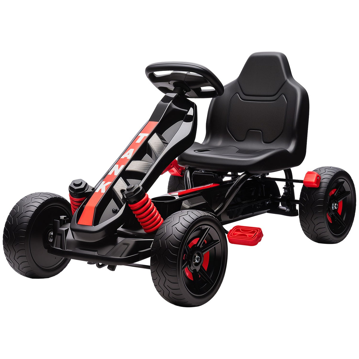 Trampgokart för barn, broms, halkfria hjul, åldrar 3–6