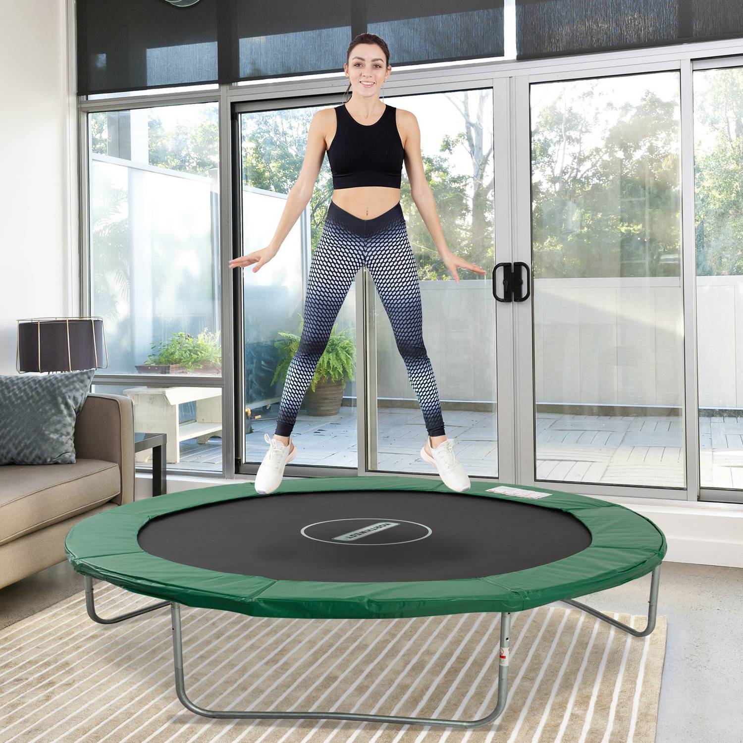 Trampoline randbescherming, 244 Cm, weerbestendig groen PVC