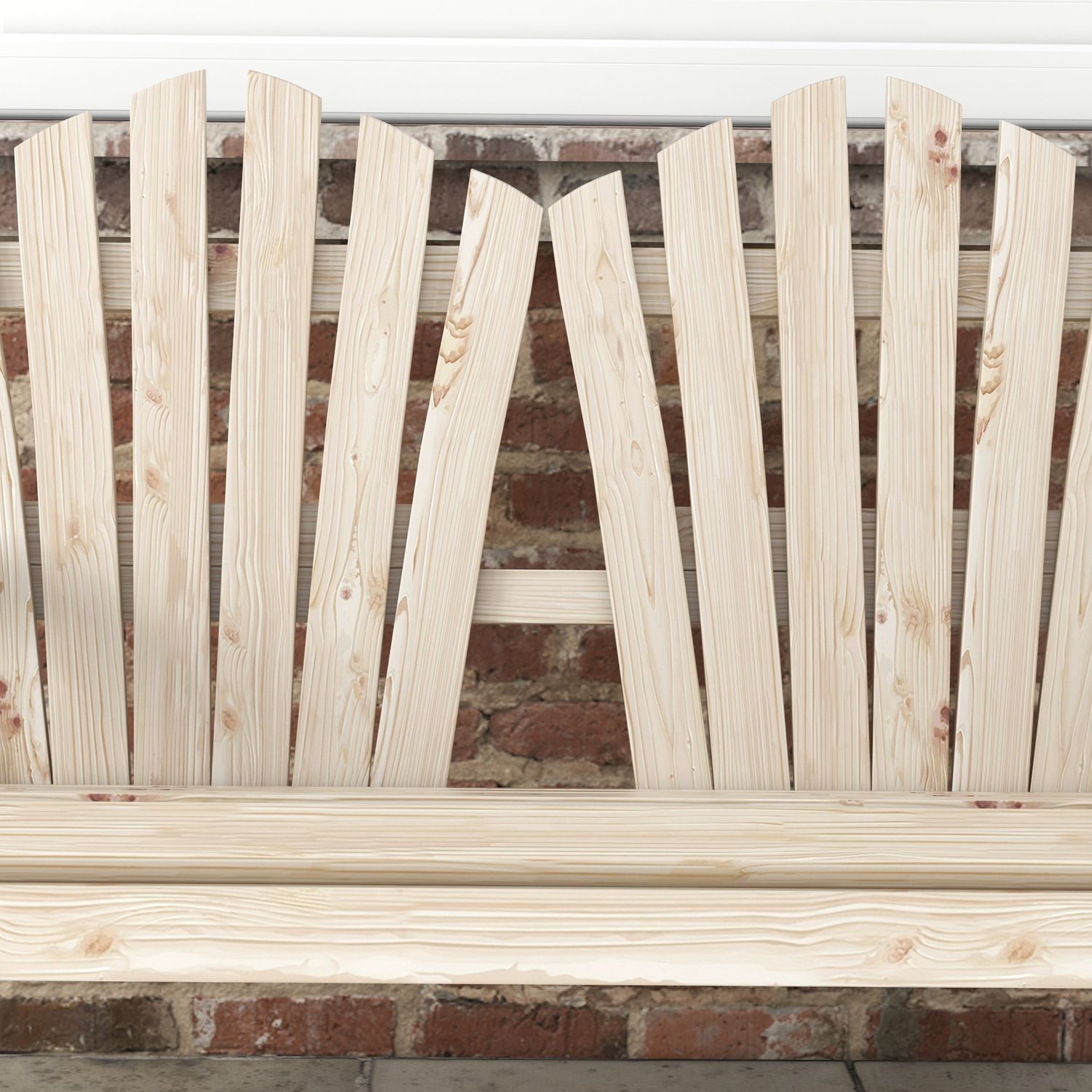 Gartenbank aus Massivholz mit Armlehne, 108x66x95 cm