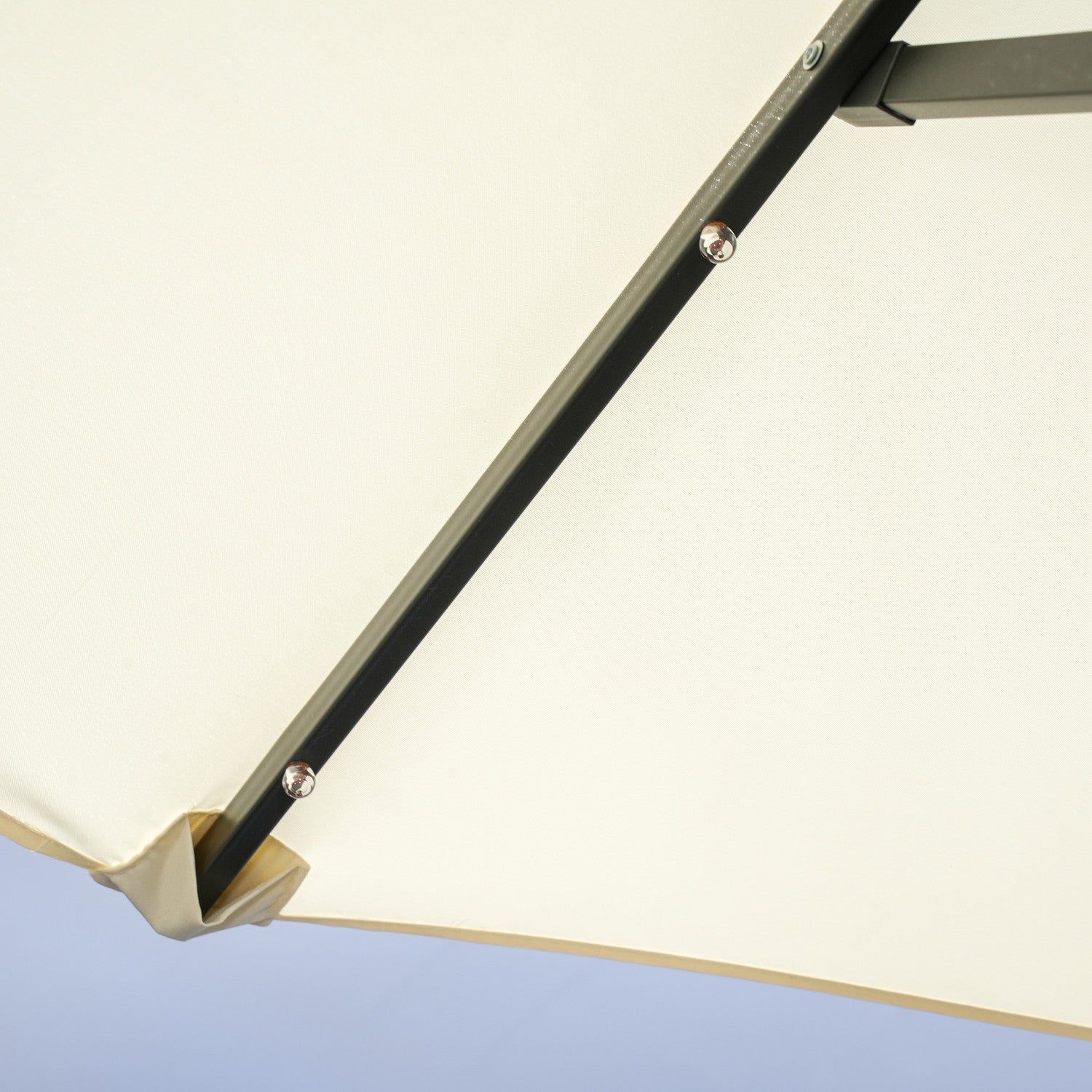 Dubbele tuinparasol met ledverlichting en verstelbare kantelfunctie, Beige