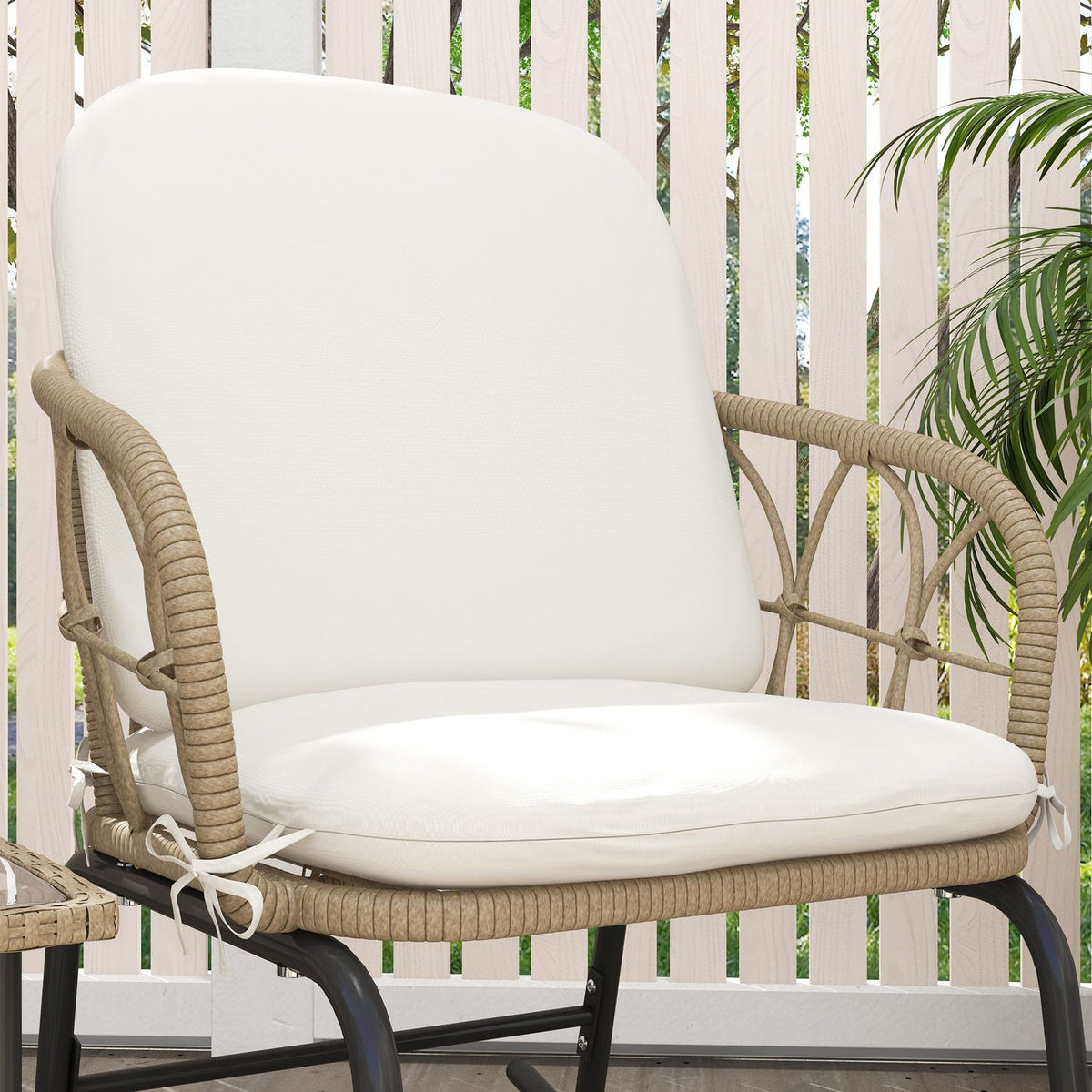 Tuin schommelstoelset met kussens – 3-delig