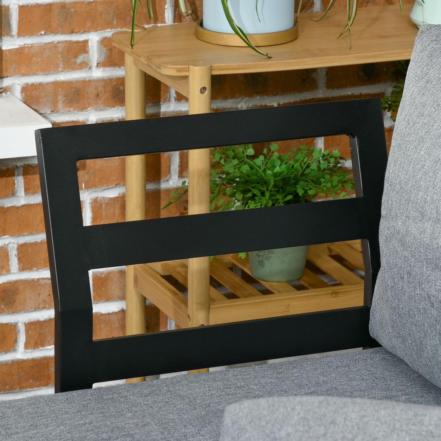 Tuingarnituur voor 3 personen, aluminium & houtlook, donkergrijs