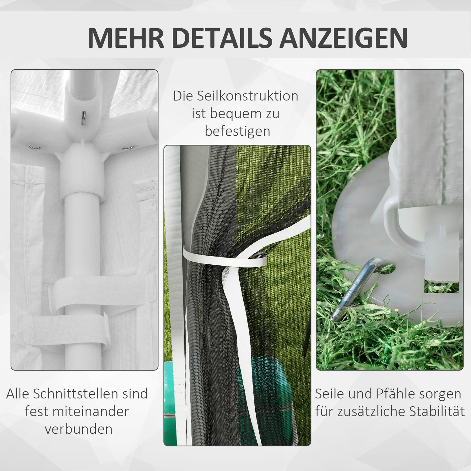 Tuinpaviljoentent 4x3m met netwanden