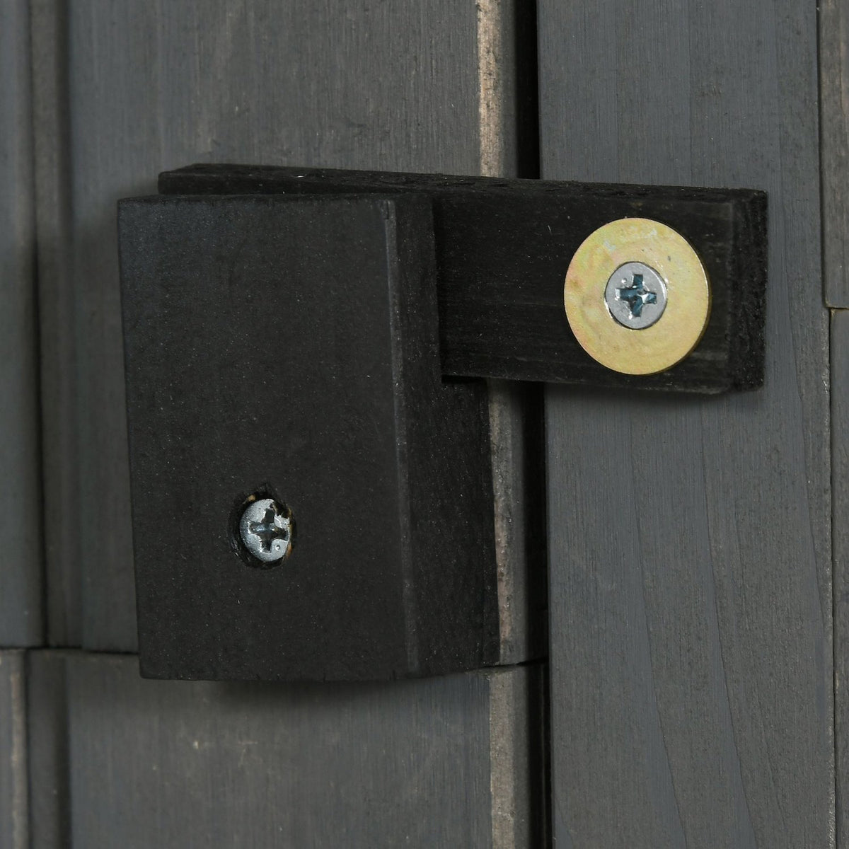 Houten tuingereedschapsschuur – Grijs & Groen, Met planken, 77x54x179 cm