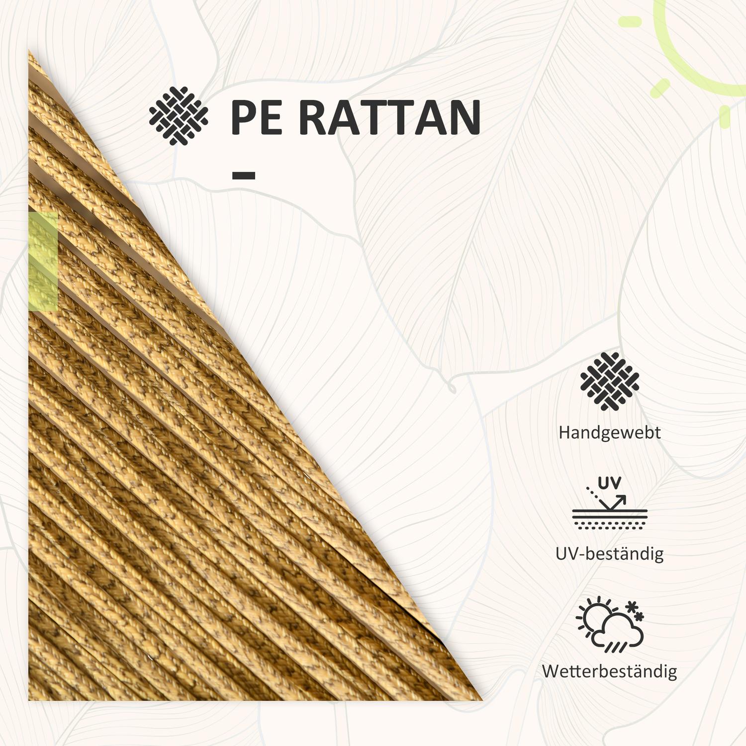 Rotan tuinset: 2 stoelen en tafel, inclusief kussens