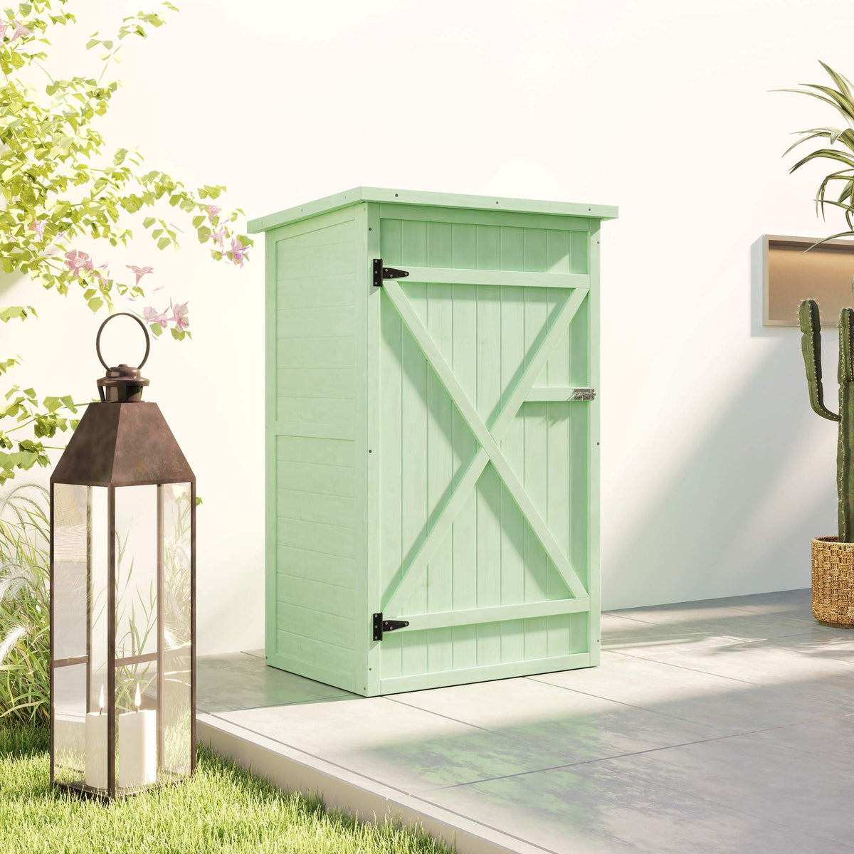 Tuinschuur met planken, afsluitbaar, 75x56x115 cm