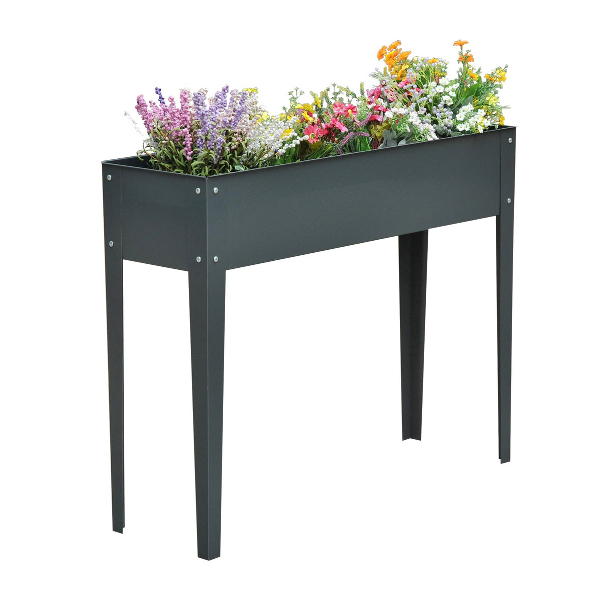 Metalen moestuinbak – 100x30x80 cm, met drainage