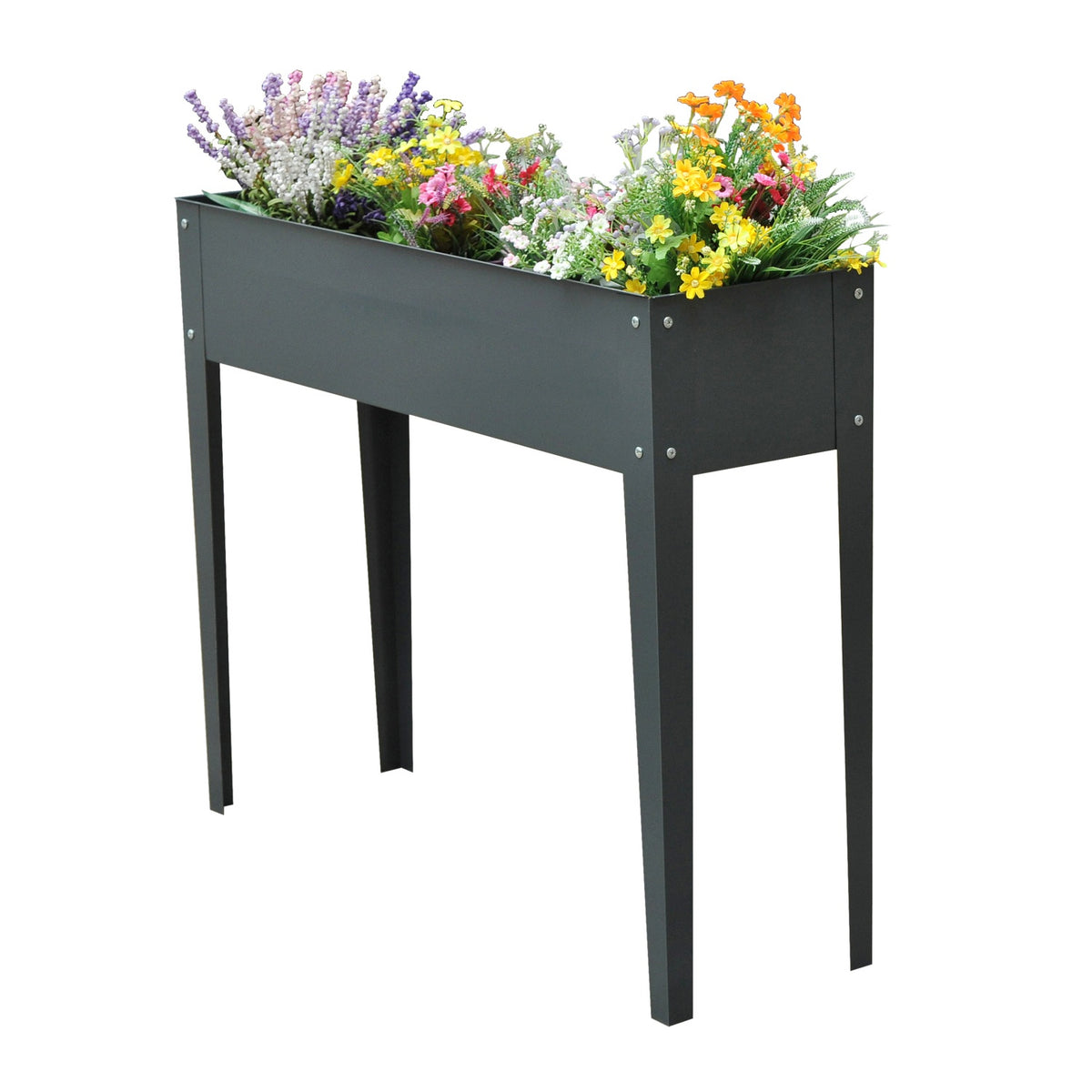 Metalen moestuinbak – 100x30x80 cm, met drainage