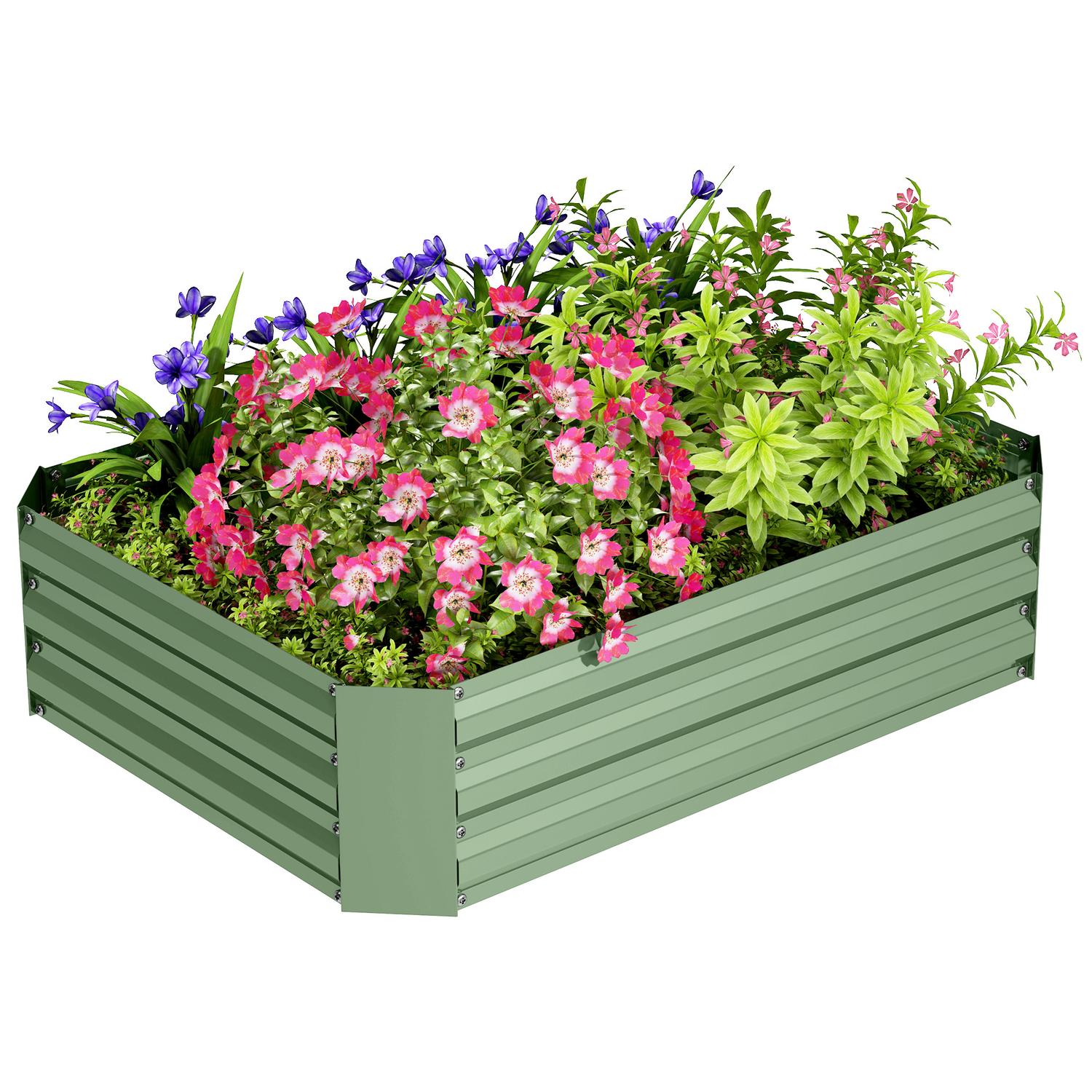 Stalen tuinbed, stapelbaar, 120x90x30 cm