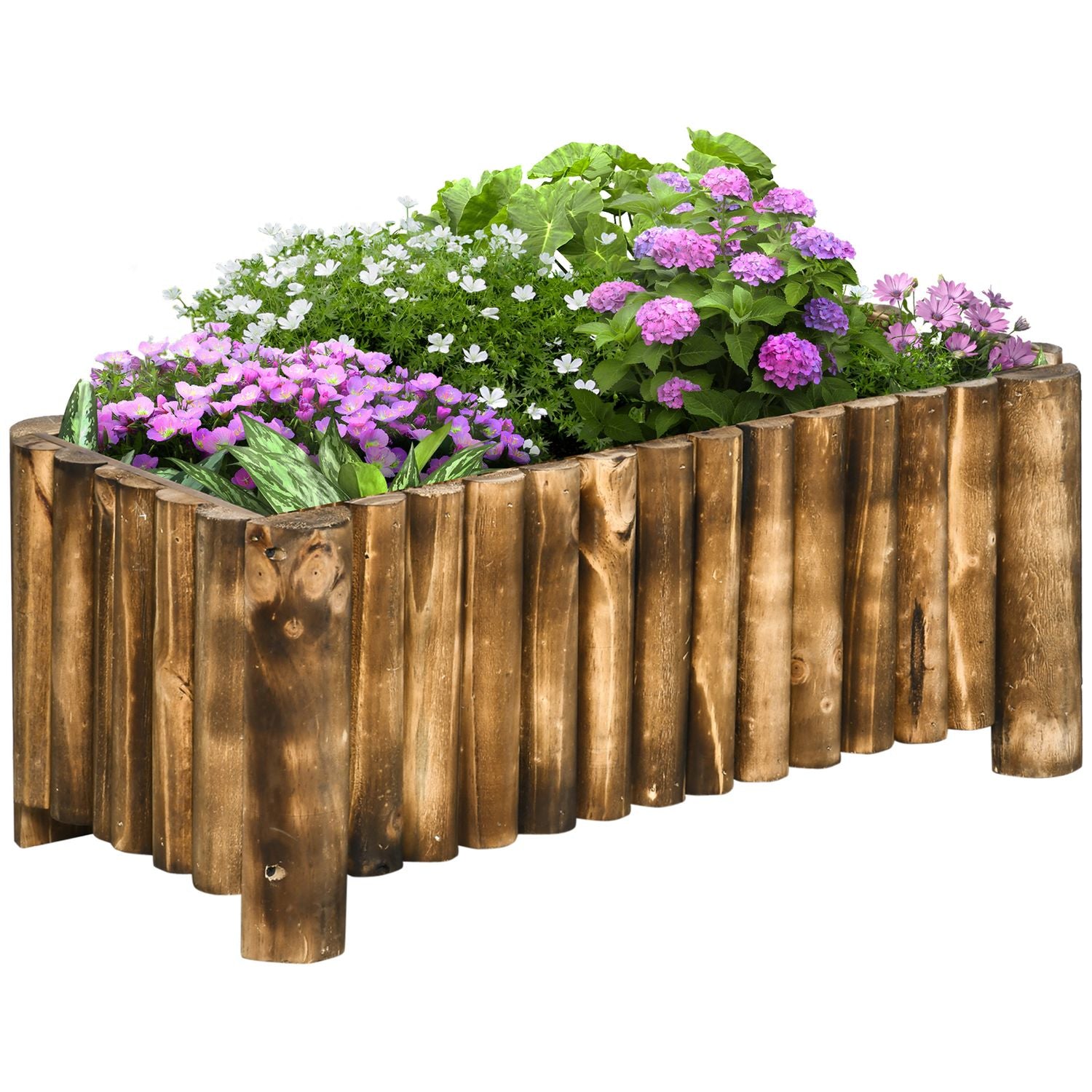 Verhoogd tuinbed van grenen 78x35x30cm voor kruiden & groenten