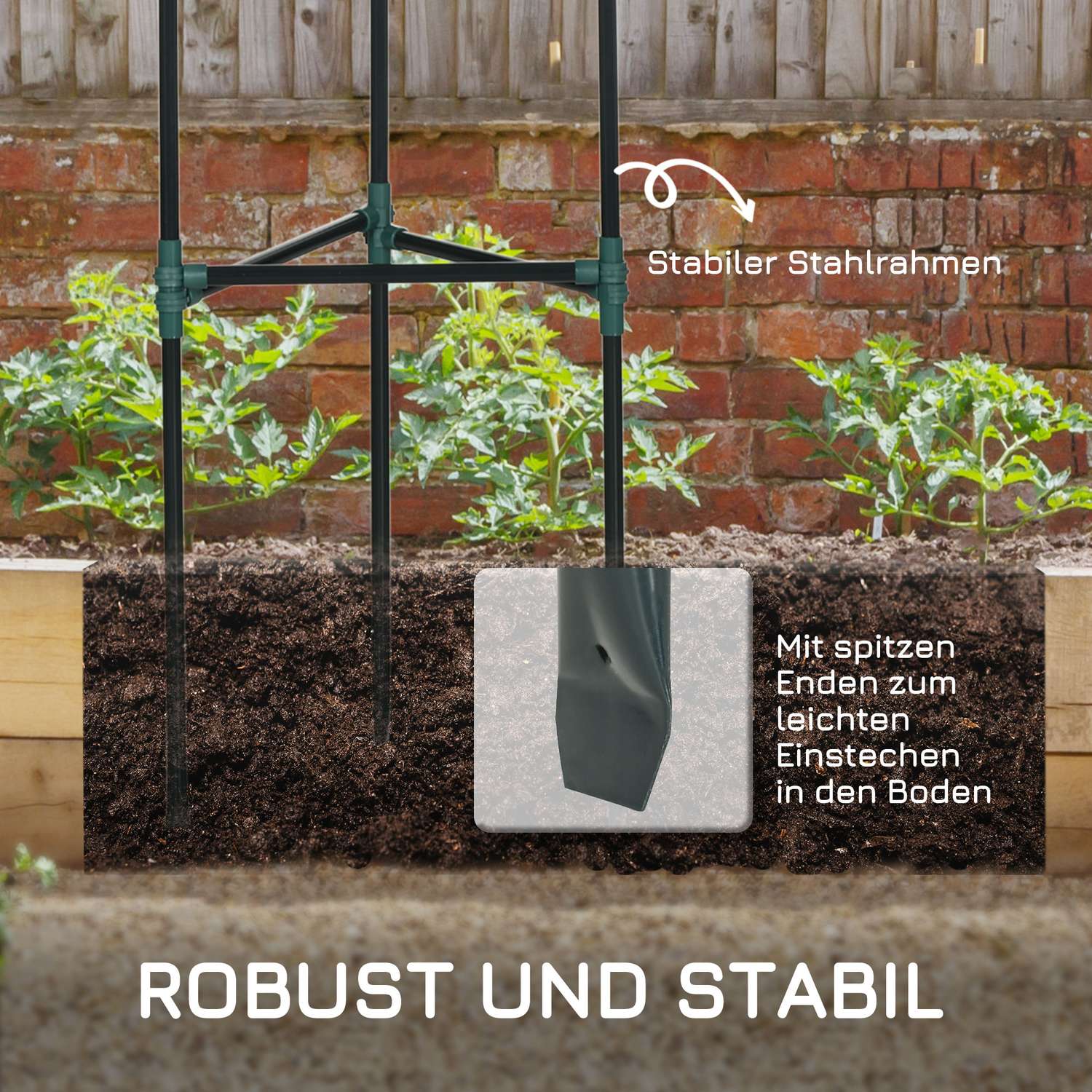 Tuinspalier van staal voor klimplanten, set van 3