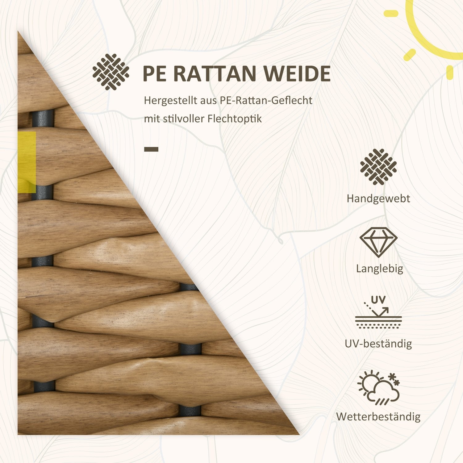 Rotan tuinstoelen, stapelbaar met kussens, zwart