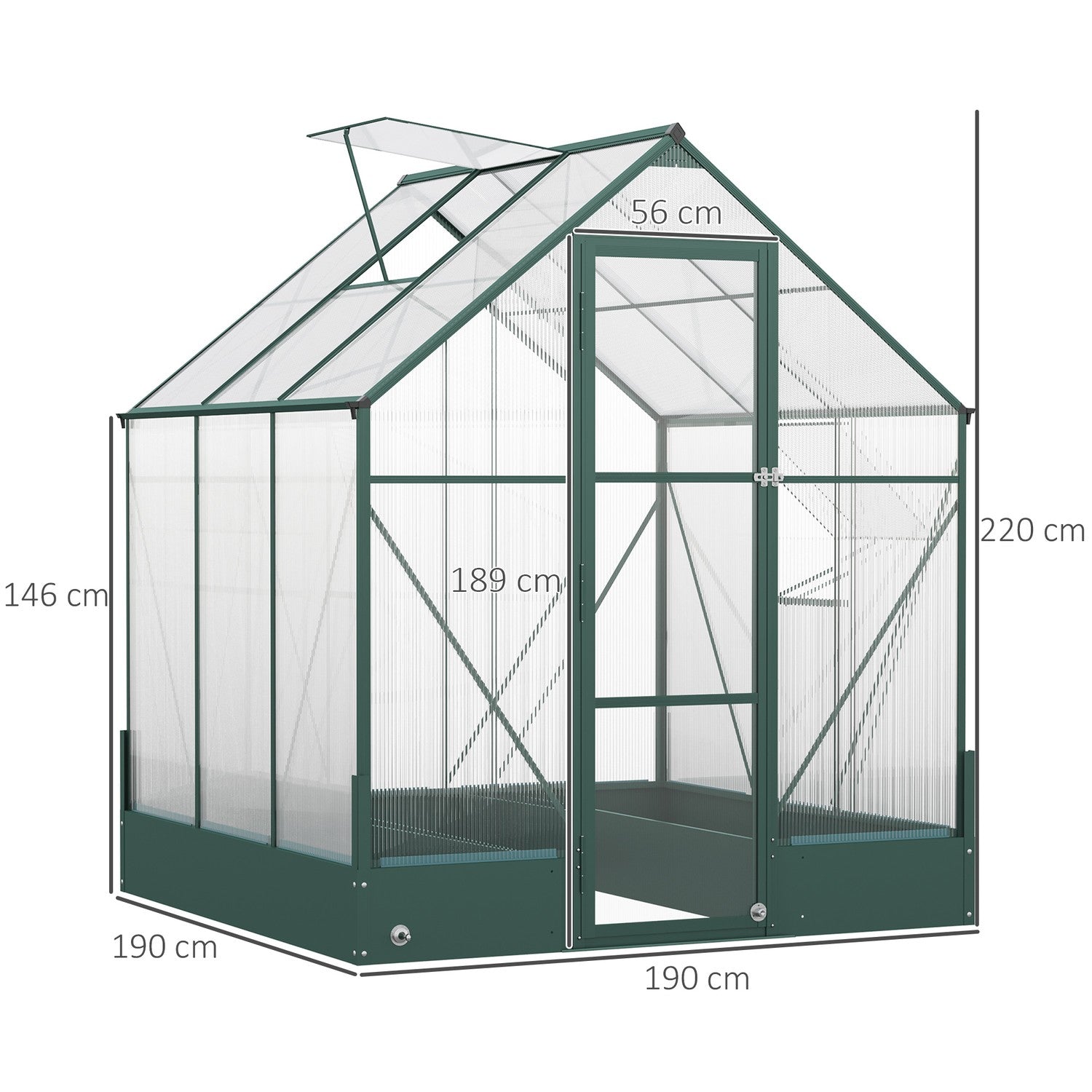 Aluminium tuinkas – veelzijdige koude bak, plantenkas, tomatenkas