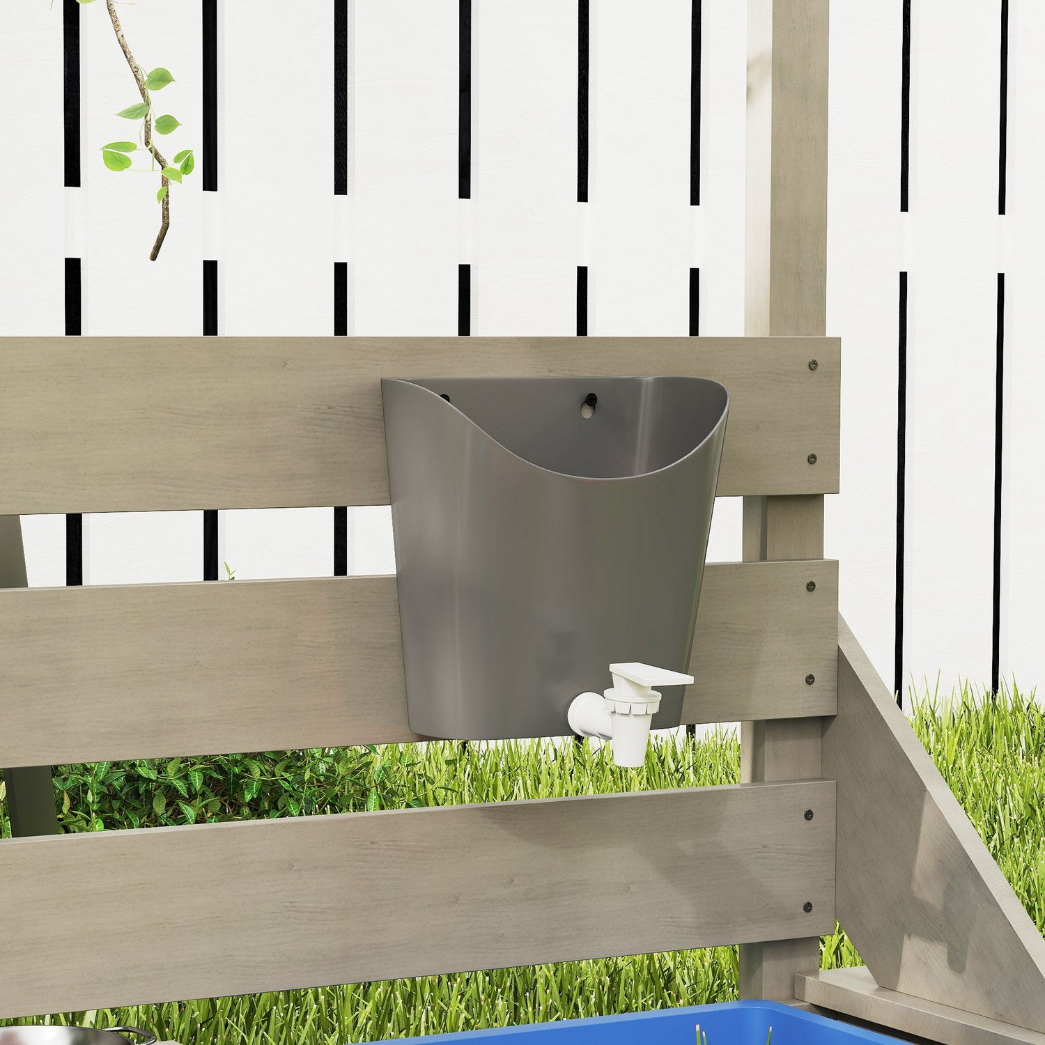 Houten speeltuinboot Zandbak met deksel – 180 x 103 x 144,5 cm