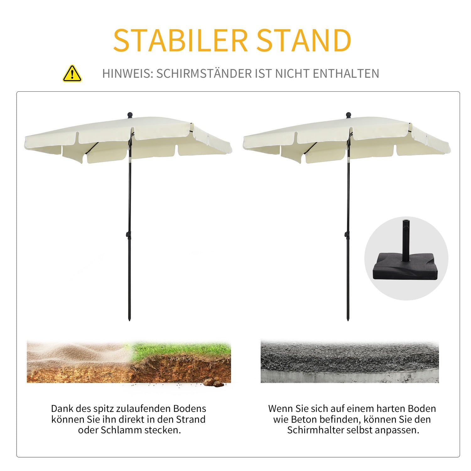 UV-bescherming Opvouwbare parasol voor balkon en strand